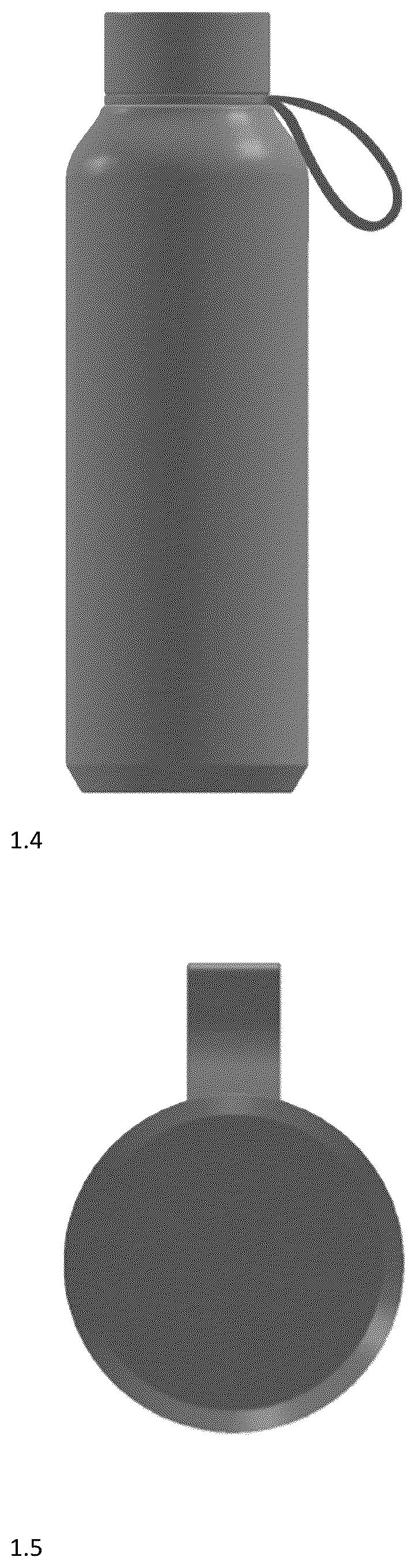 Patent USD1078387 Figure 4 – Beverage bottle