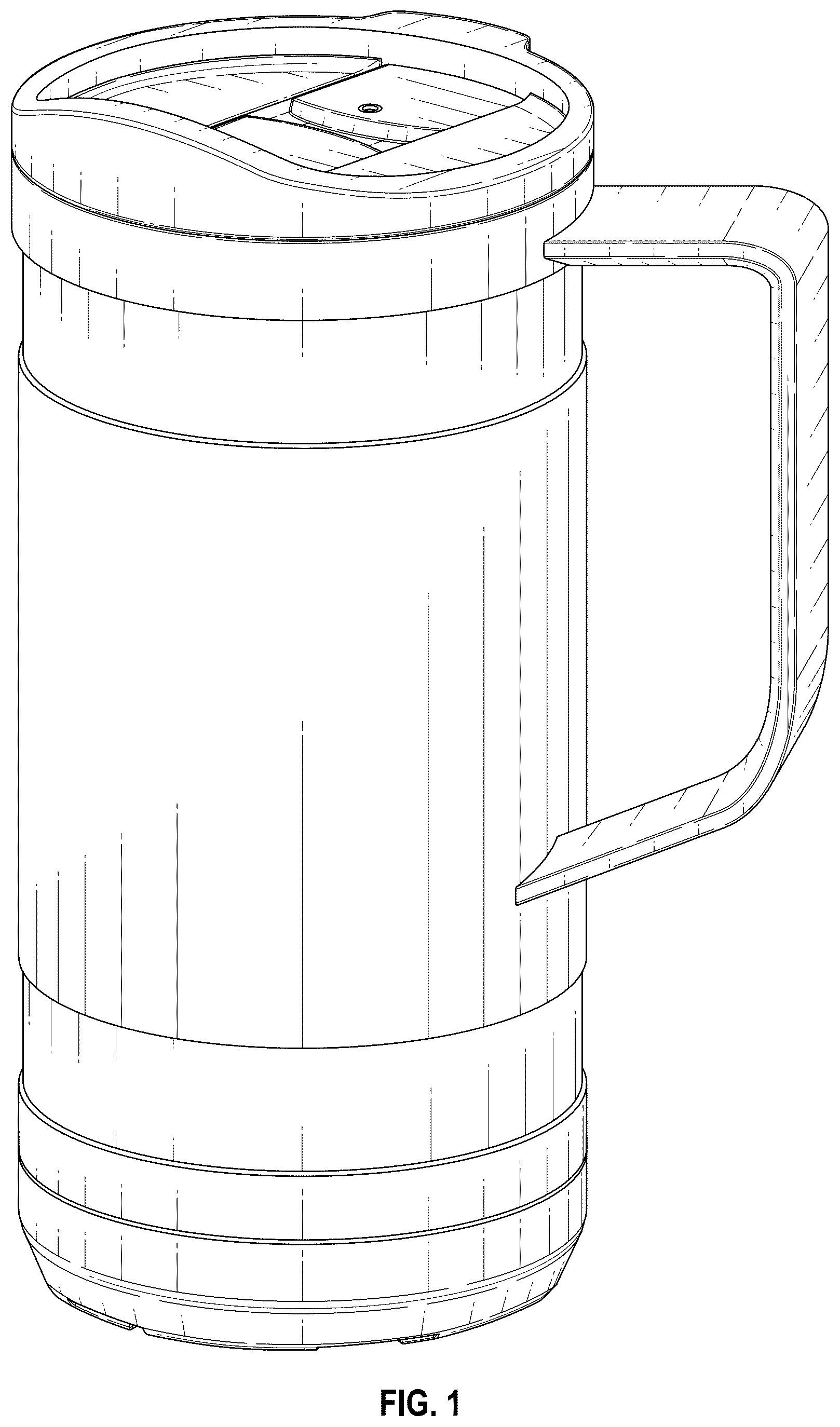Patent USD1078390 Figure 1 – Mug with handle