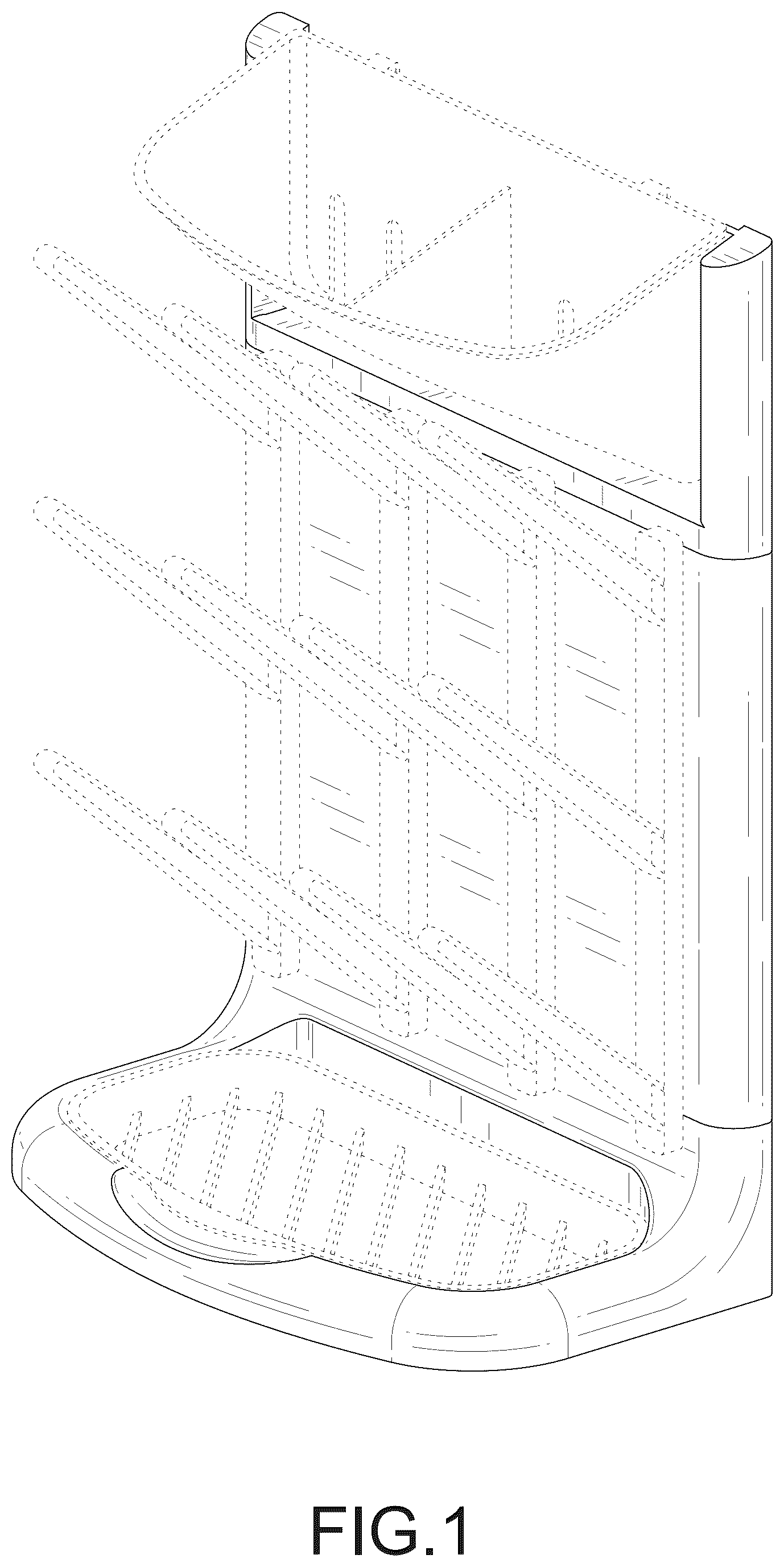 Patent USD1078410 Figure 1 – Bottle rack