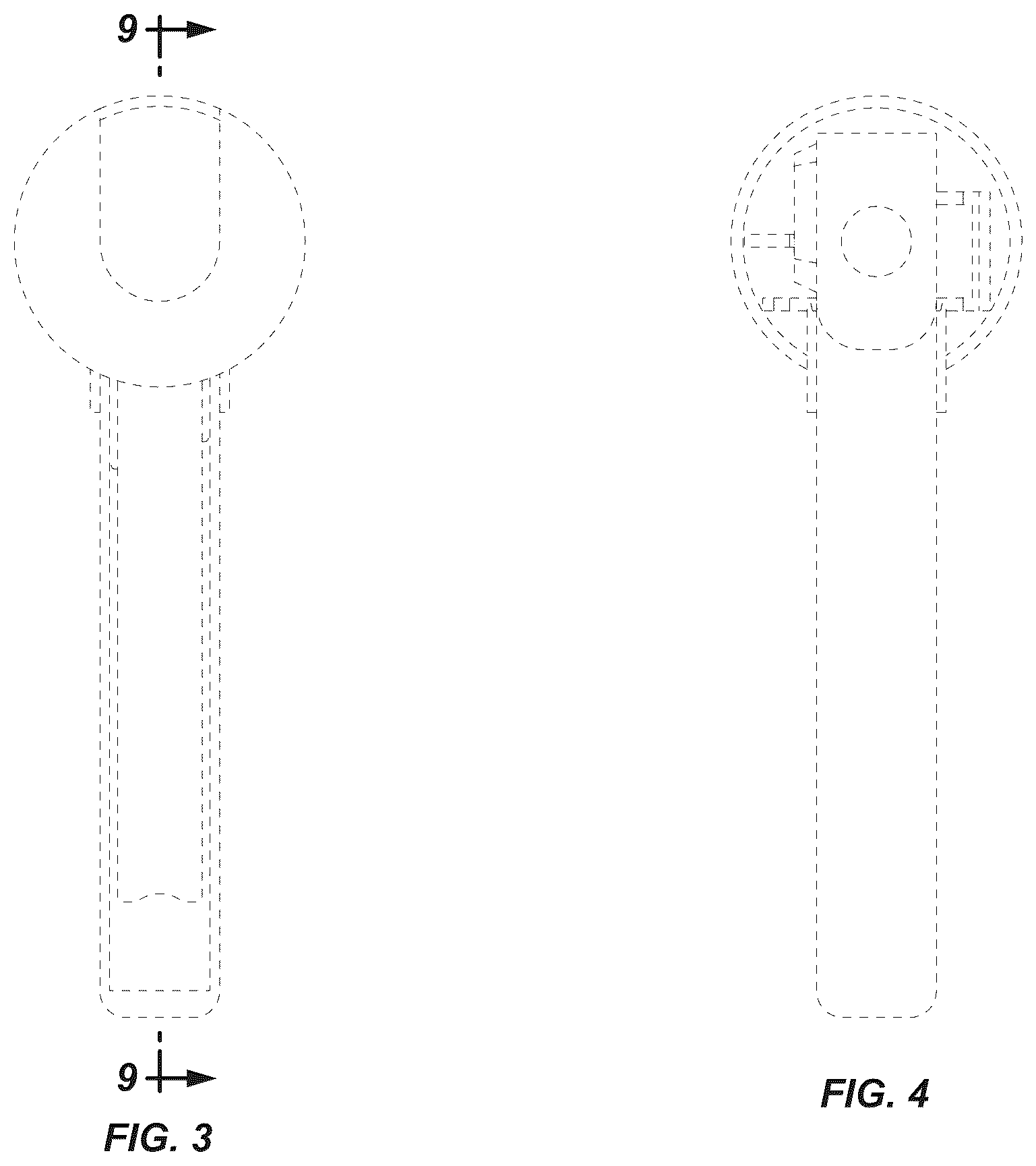 Patent USD1078416 Figure 3 – Caulk gun trigger with caulk plug stowage