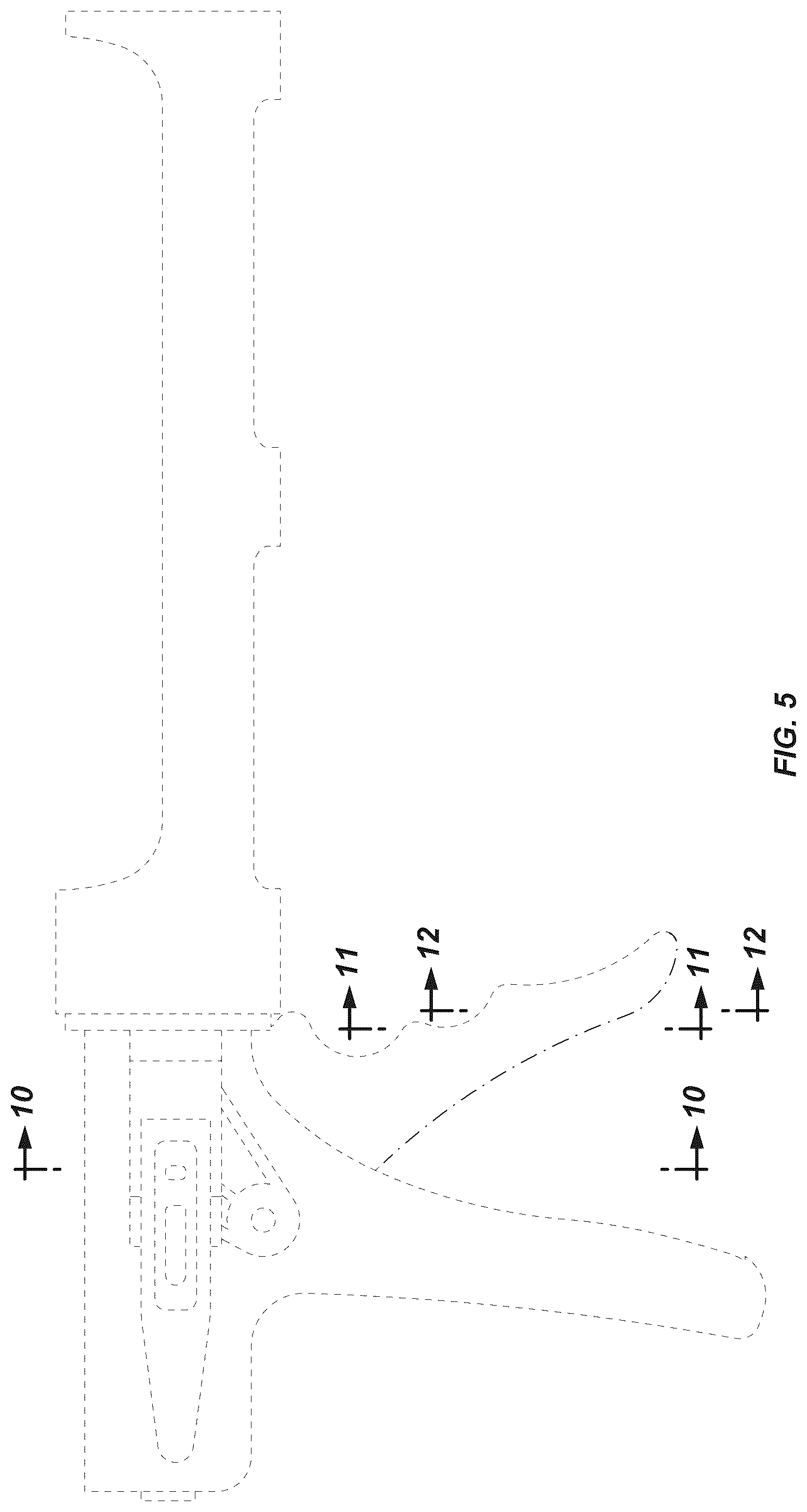 Patent USD1078416 Figure 4 – Caulk gun trigger with caulk plug stowage