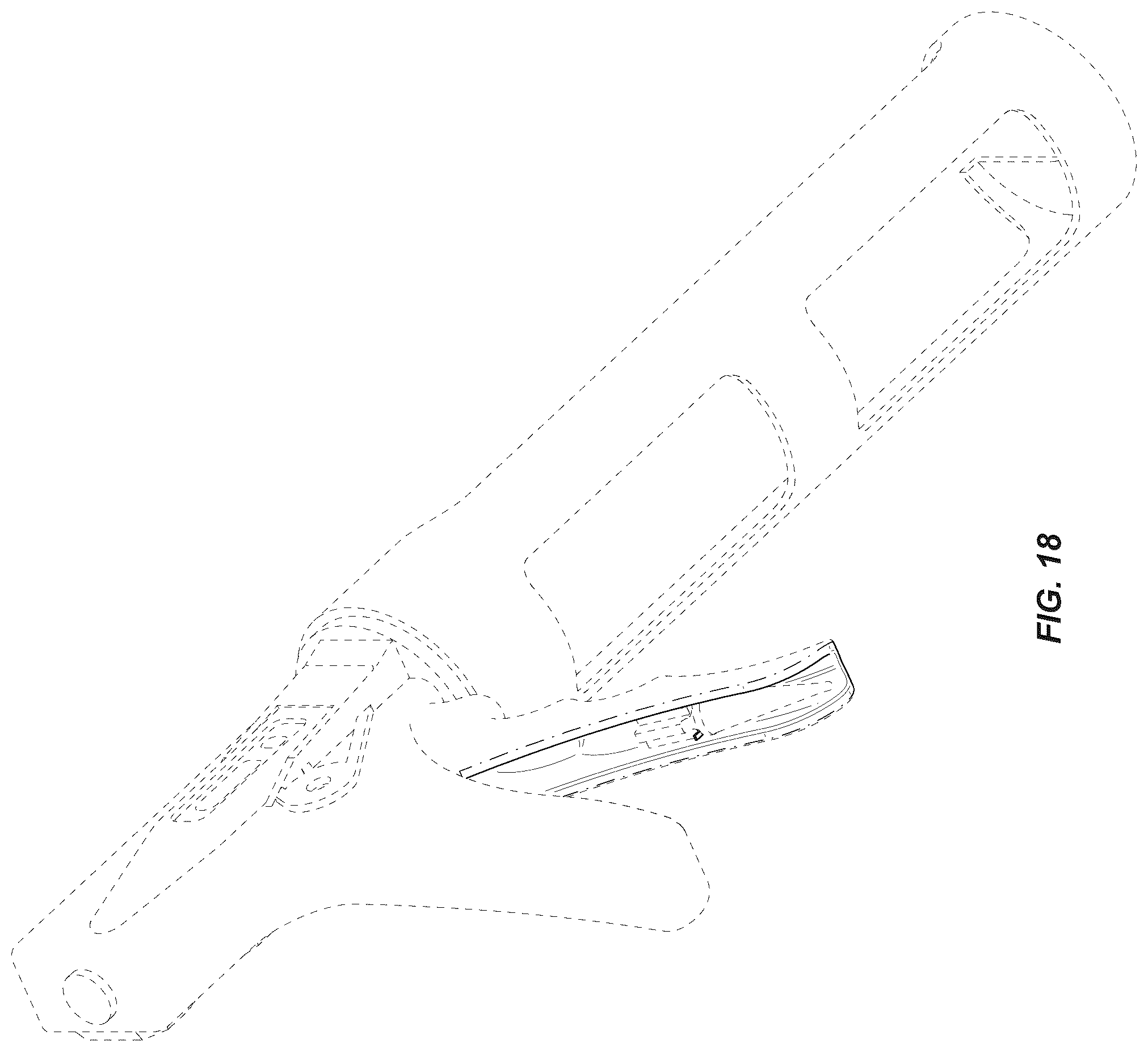 Patent USD1078416 Figure 11 – Caulk gun trigger with caulk plug stowage