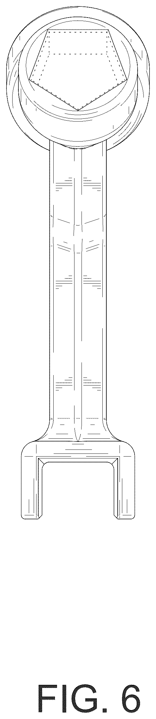 Patent USD1078417 Figure 6 – Triangle curb box wrench