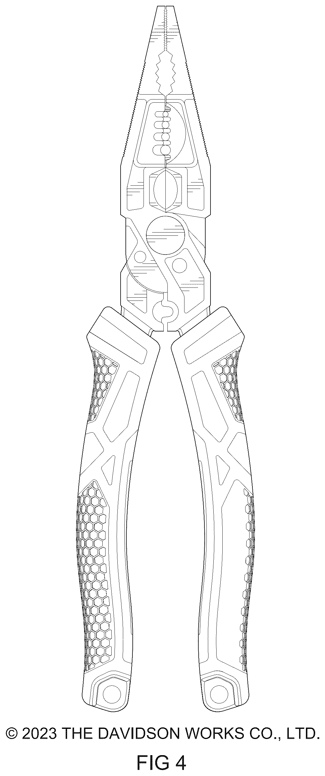 Patent USD1078425 Figure 4 – Multi-function long nose pliers