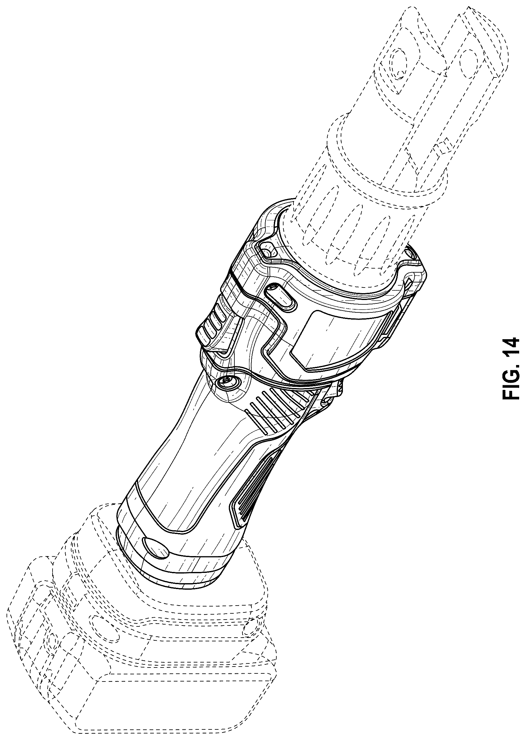 Patent USD1078427 Figure 14 – Electric hydraulic tool