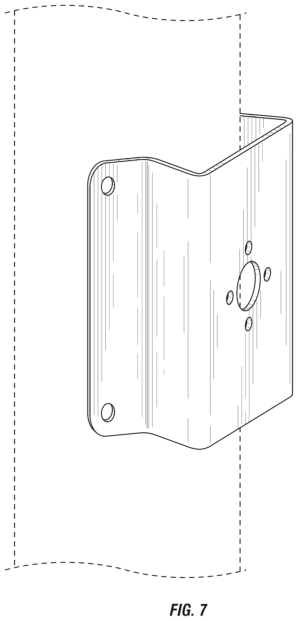 Patent USD1078443 Figure 4 – Corner mounting bracket