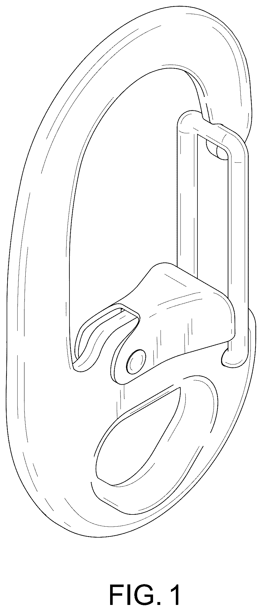 Patent USD1078447 Figure 1 – Carabiner