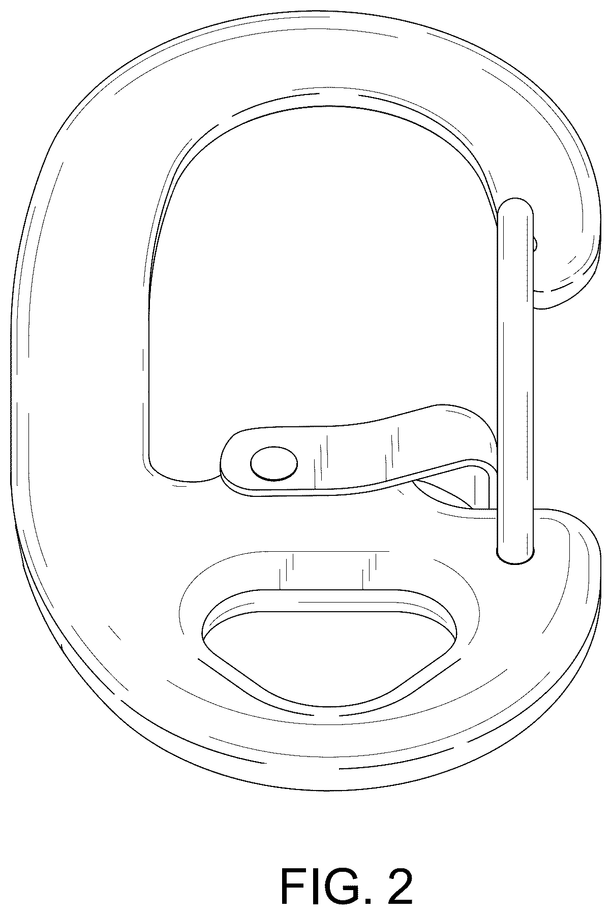Patent USD1078447 Figure 2 – Carabiner