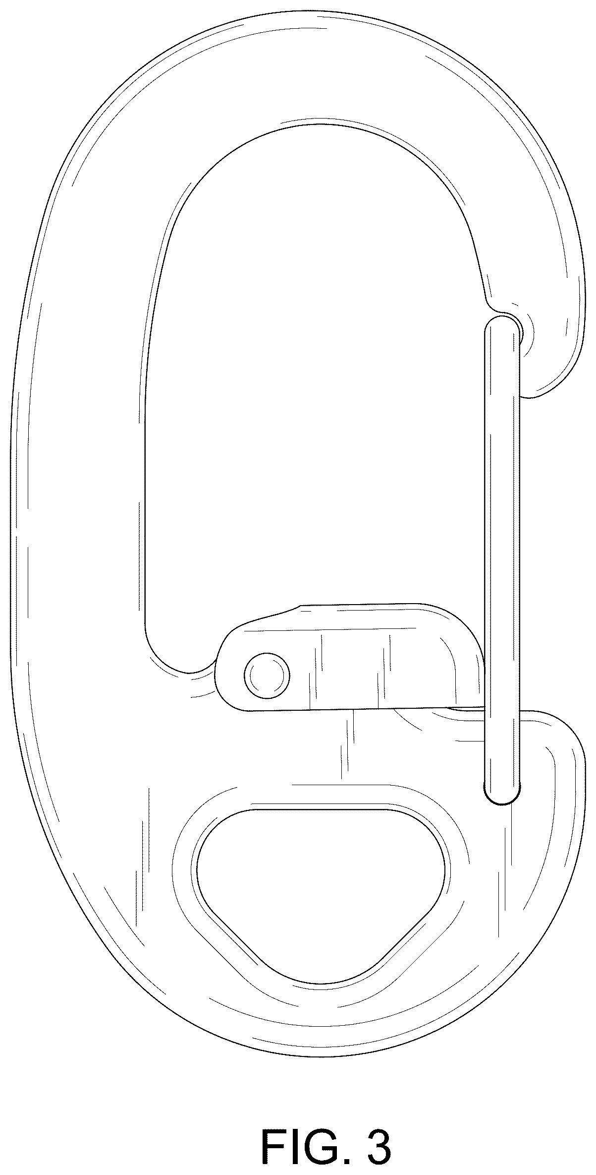 Patent USD1078447 Figure 3 – Carabiner
