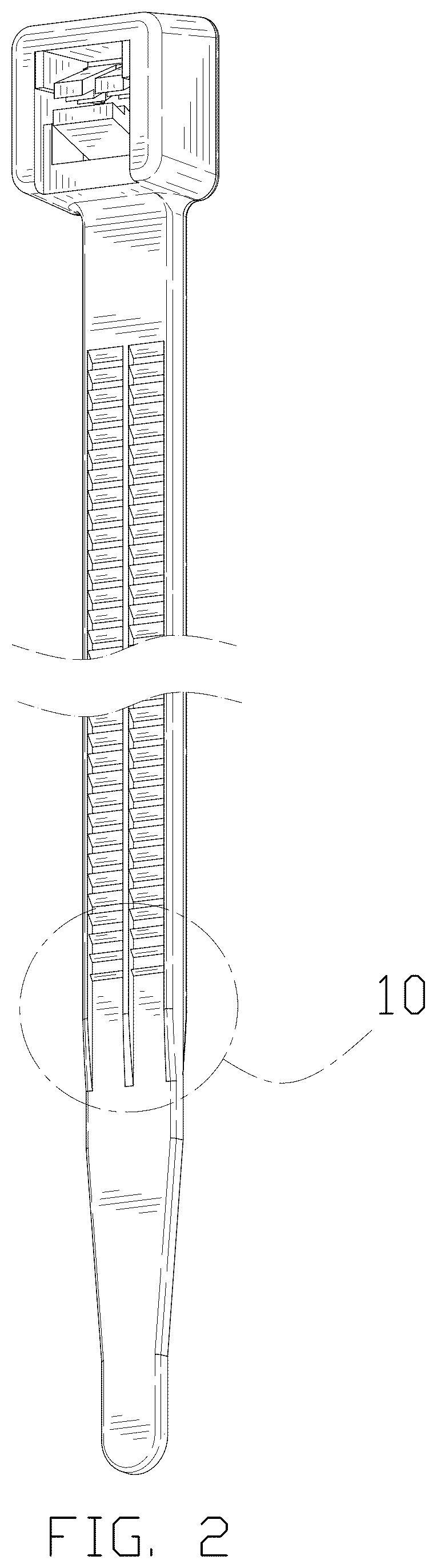 Patent USD1078450 Figure 2 – Cable tie