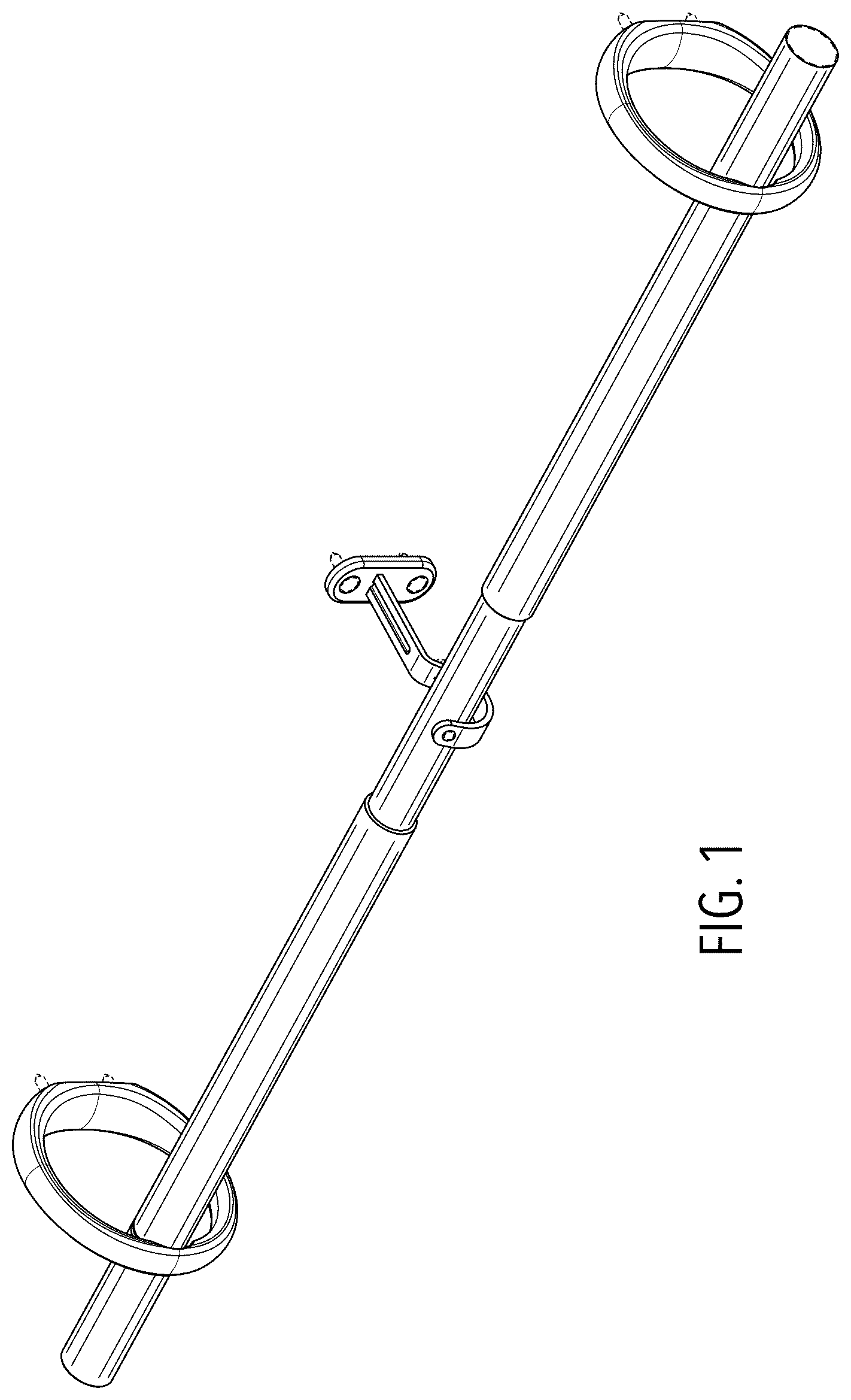 Patent USD1078454 Figure 1 – Bracket and rod assembly