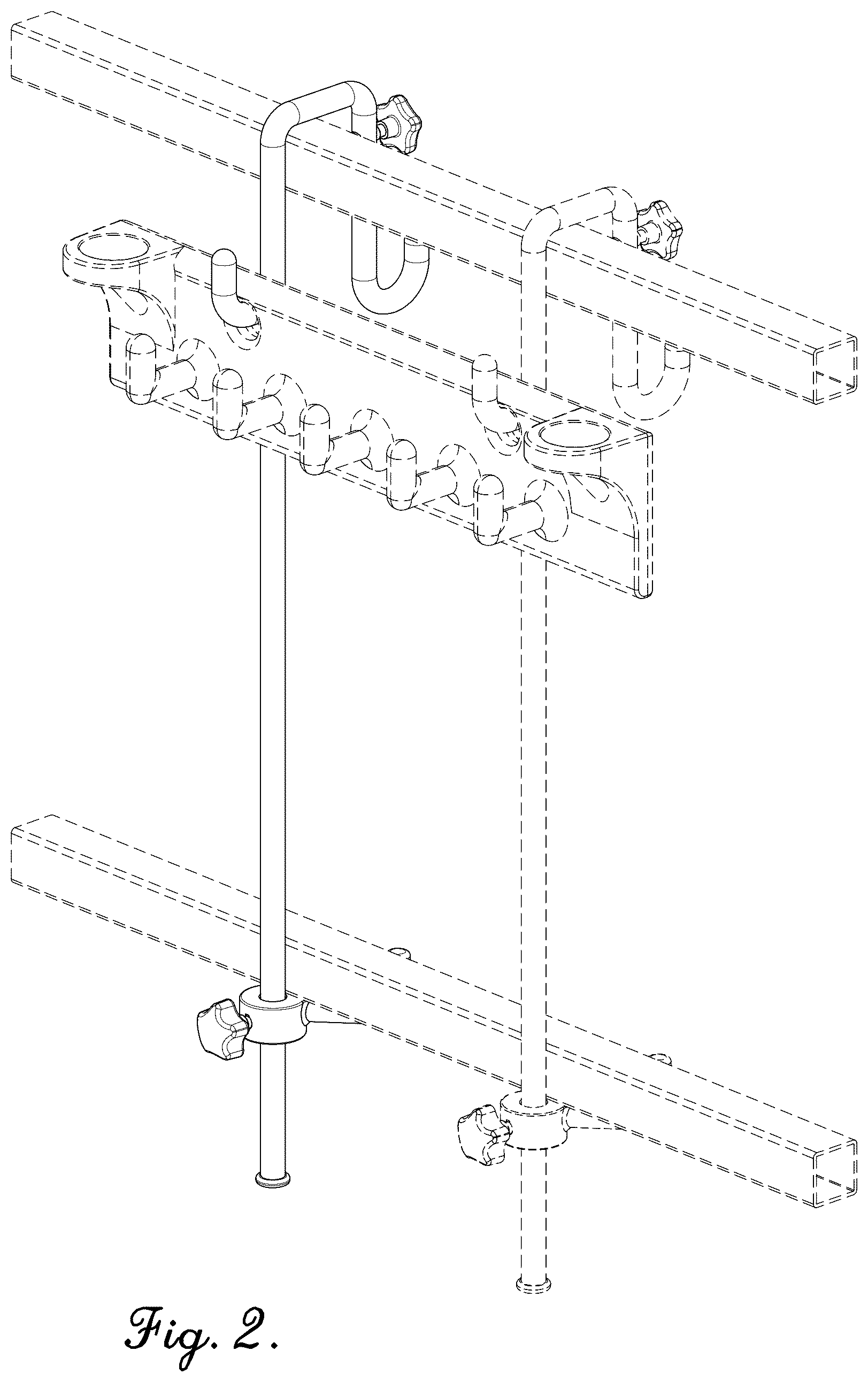 Patent USD1078456 Figure 2 – Hook device for holding tool organizers
