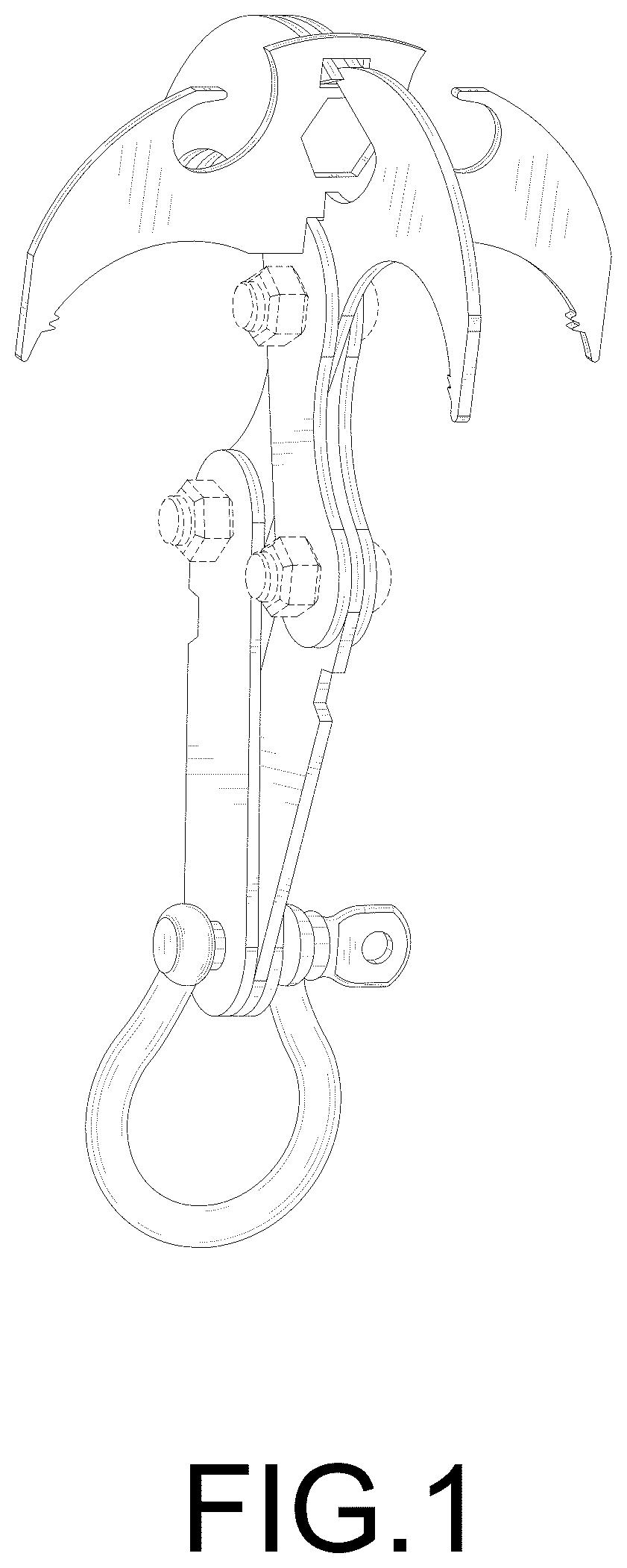 Patent USD1078458 Figure 1 – Gravity grappling hook