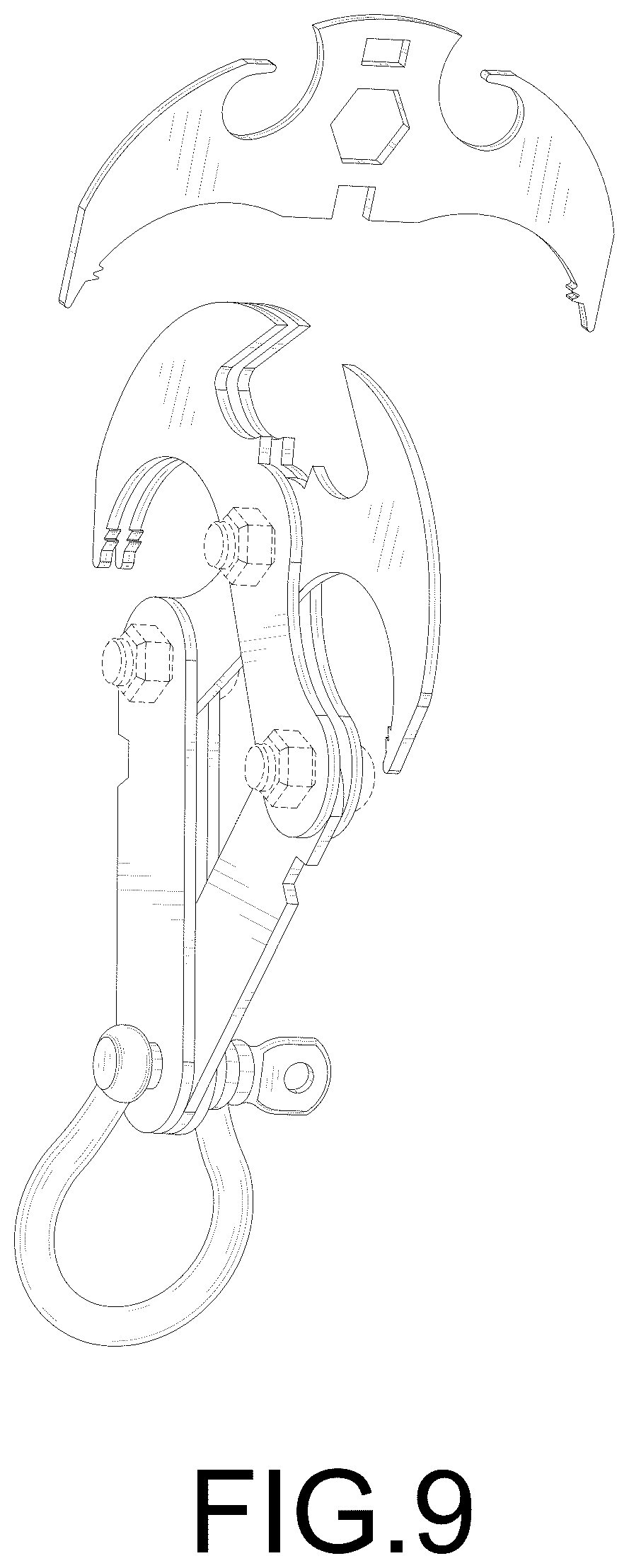 Patent USD1078458 Figure 9 – Gravity grappling hook