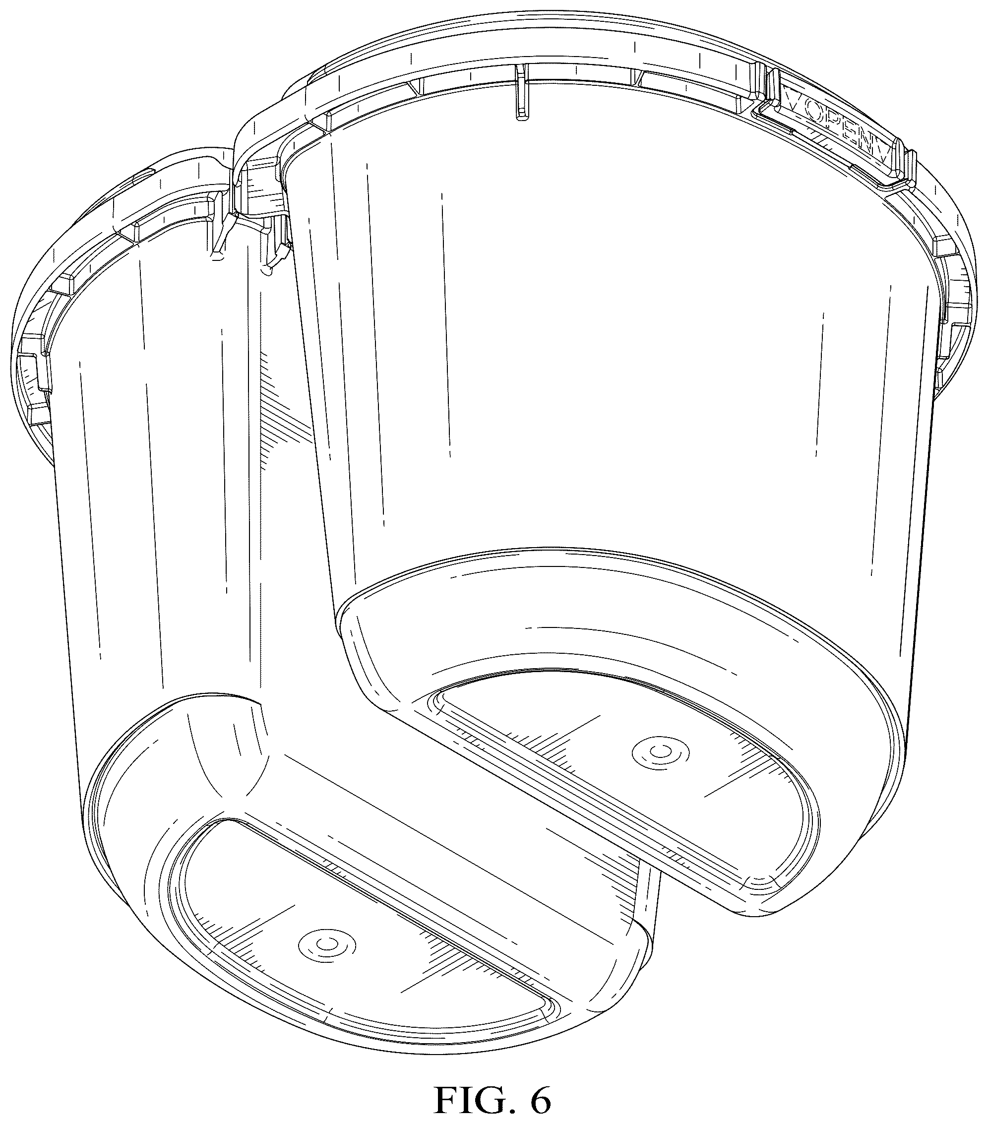 Patent USD1078465 Figure 6 – Food packaging container