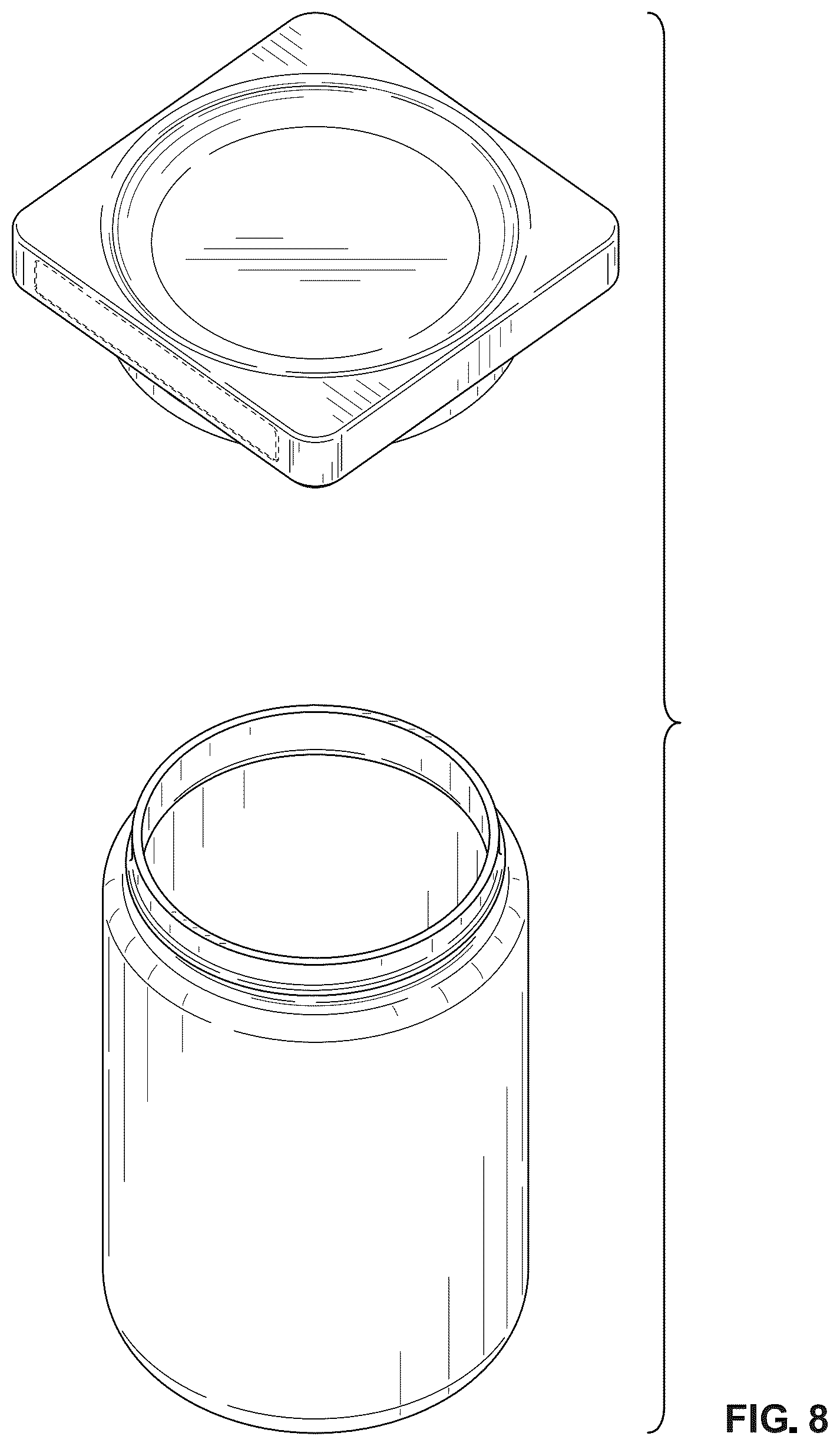 Patent USD1078475 Figure 5 – Combined lid and container