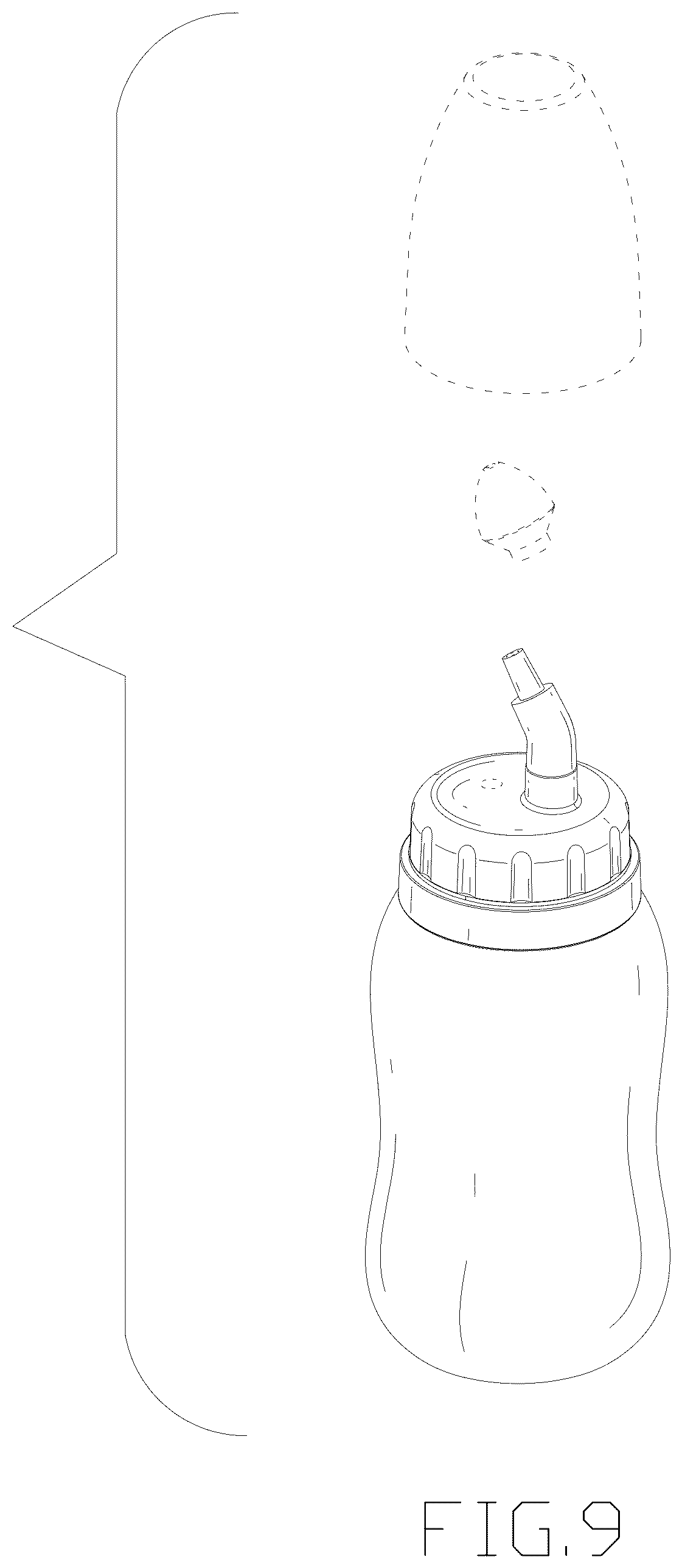 Patent USD1078480 Figure 9 – Wash bottle