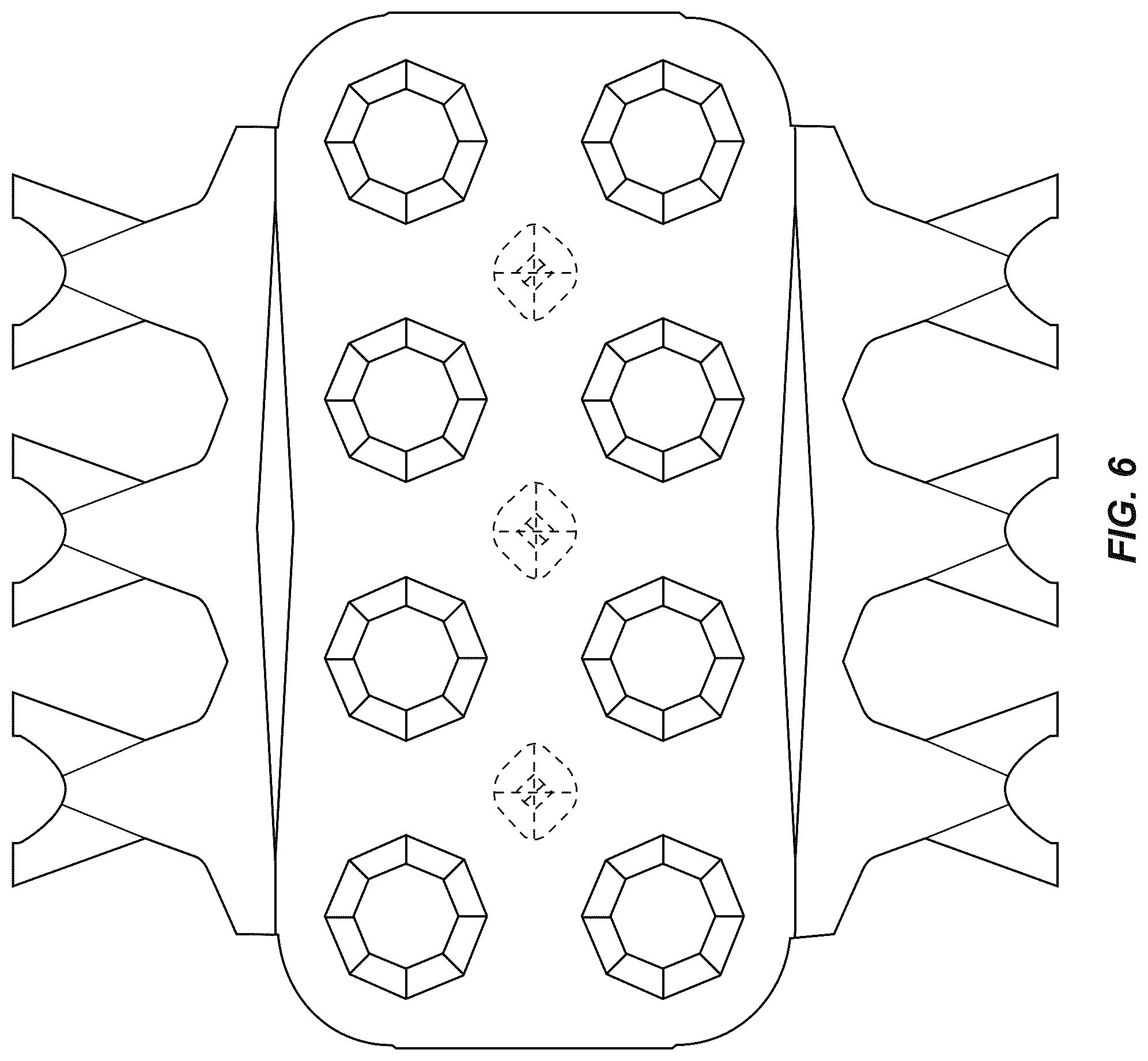 Patent USD1078489 Figure 6 – Carrier for containers