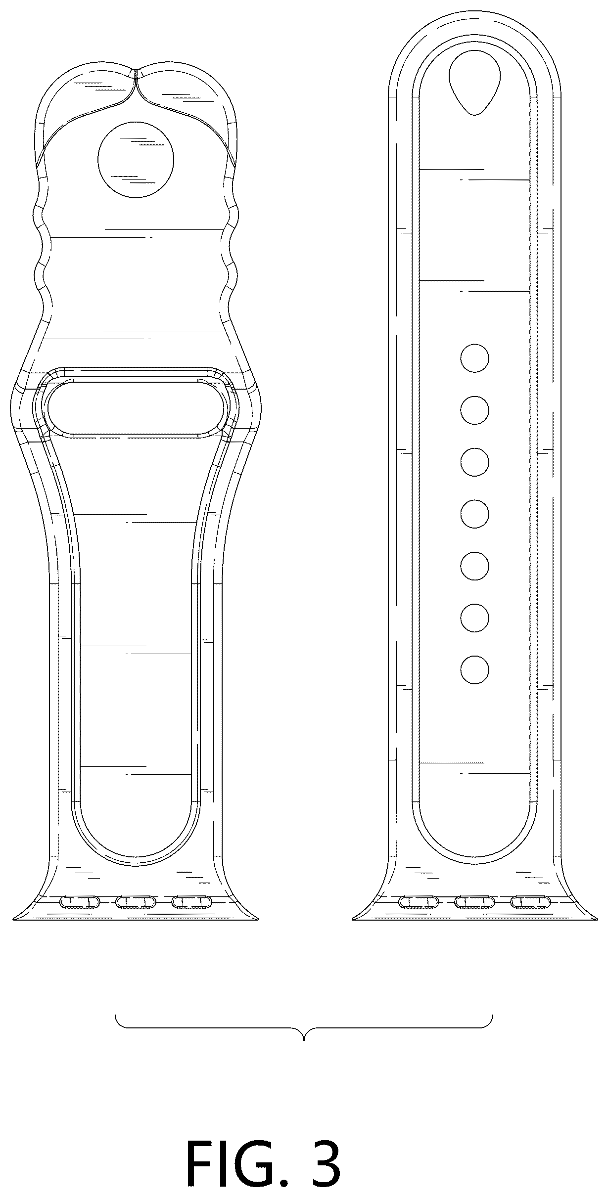 Patent USD1078526 Figure 3 – Watchband