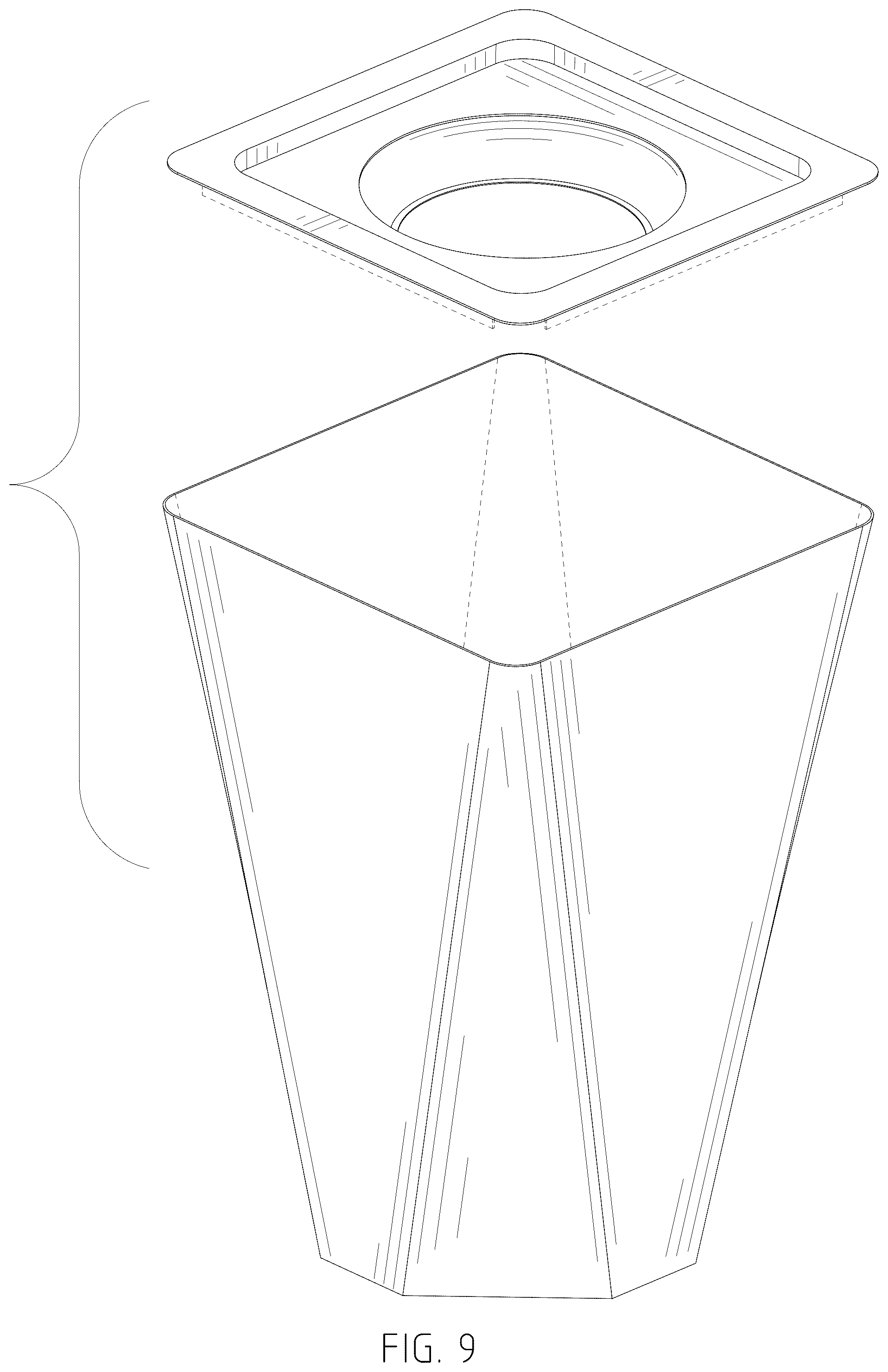 Patent USD1078537 Figure 9 – Flowerpot