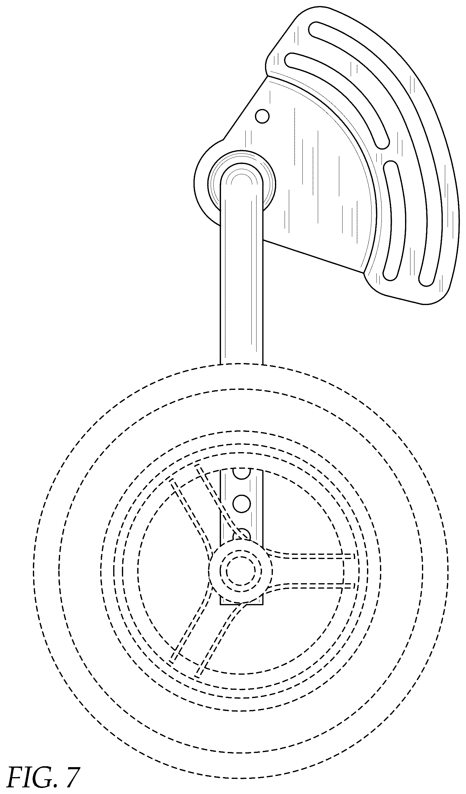 Patent USD1078553 Figure 7 – Training wheel stabilizing device