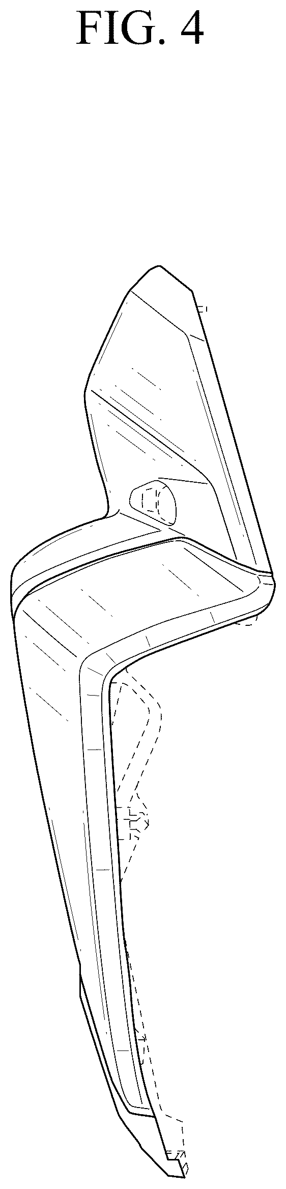 Patent USD1078554 Figure 4 – Front side cowl for motorcycle
