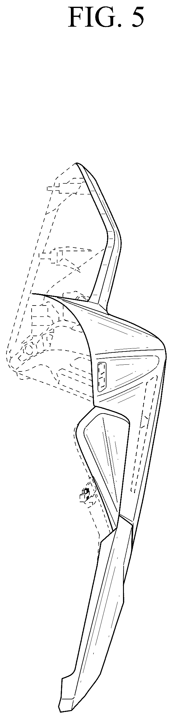 Patent USD1078554 Figure 5 – Front side cowl for motorcycle