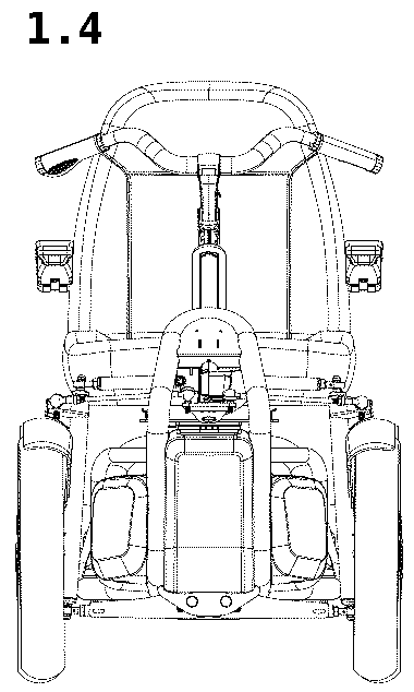 Patent USD1078555 Figure 4 – Mobility scooter