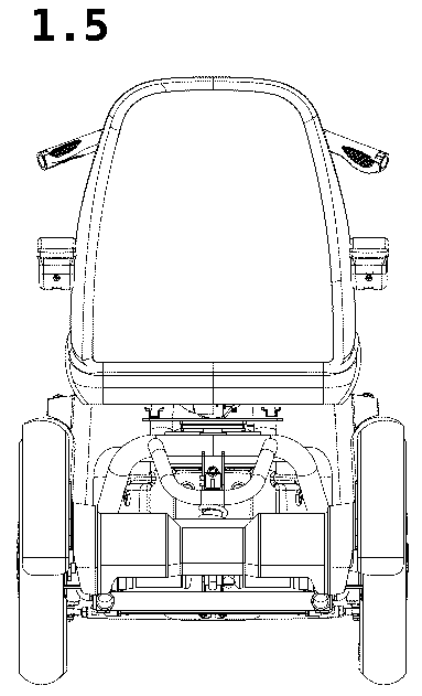 Patent USD1078555 Figure 5 – Mobility scooter