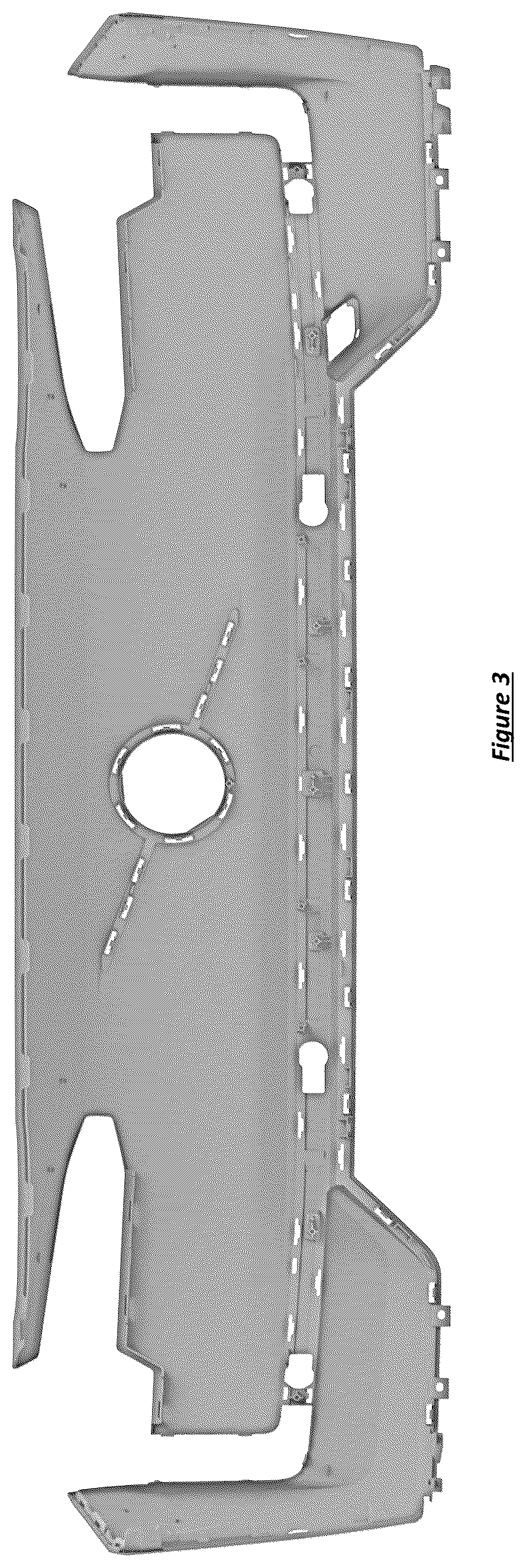Patent USD1078561 Figure 3 – Front bumper