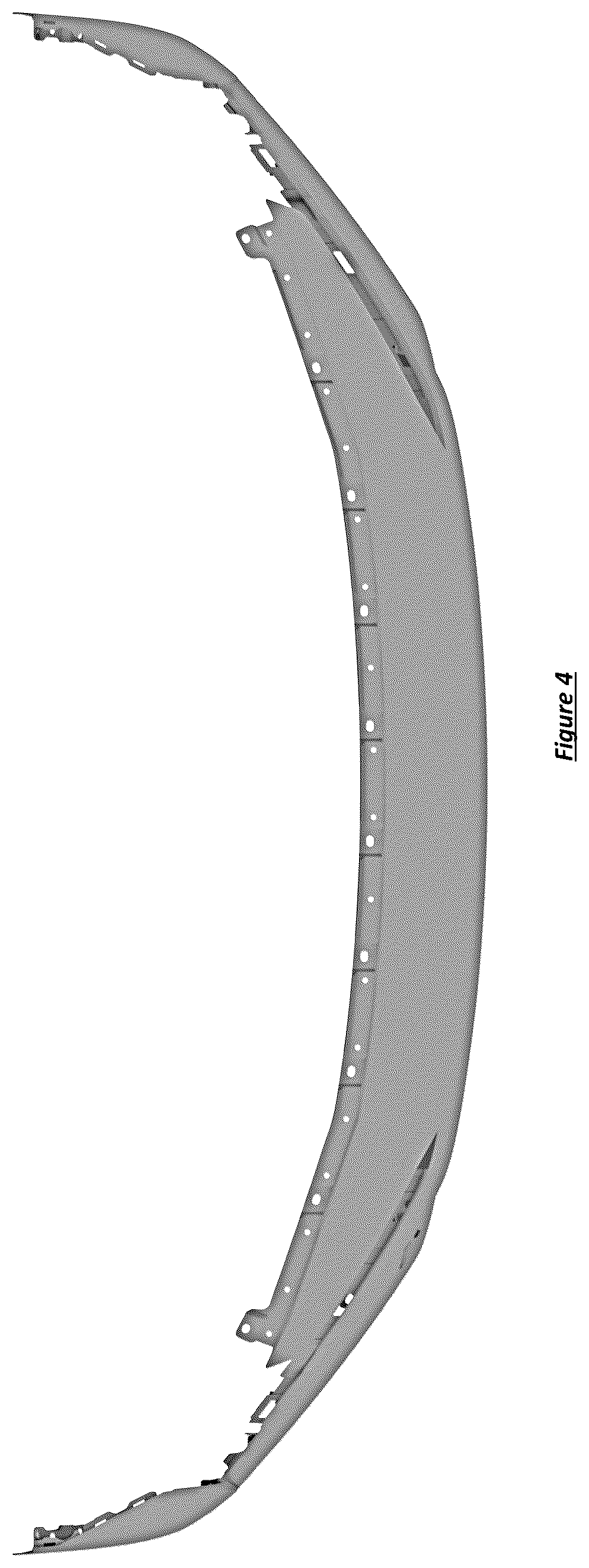 Patent USD1078561 Figure 4 – Front bumper