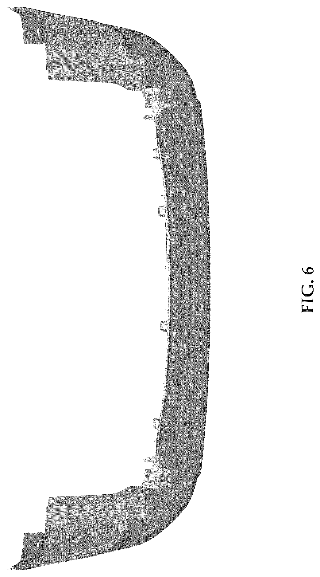 Patent USD1078562 Figure 6 – Rear bumper for an automobile