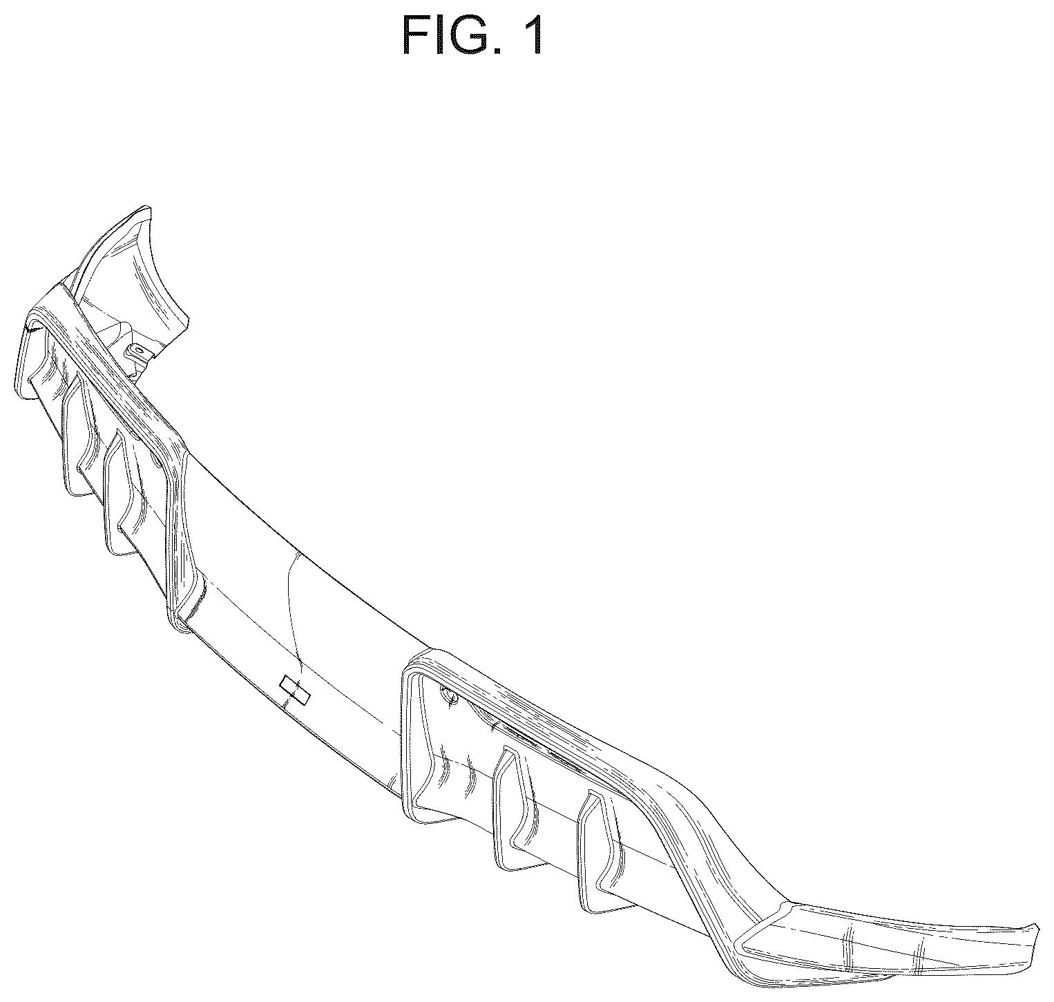 Patent USD1078569 Figure 1 – Rear diffuser for vehicle tuning