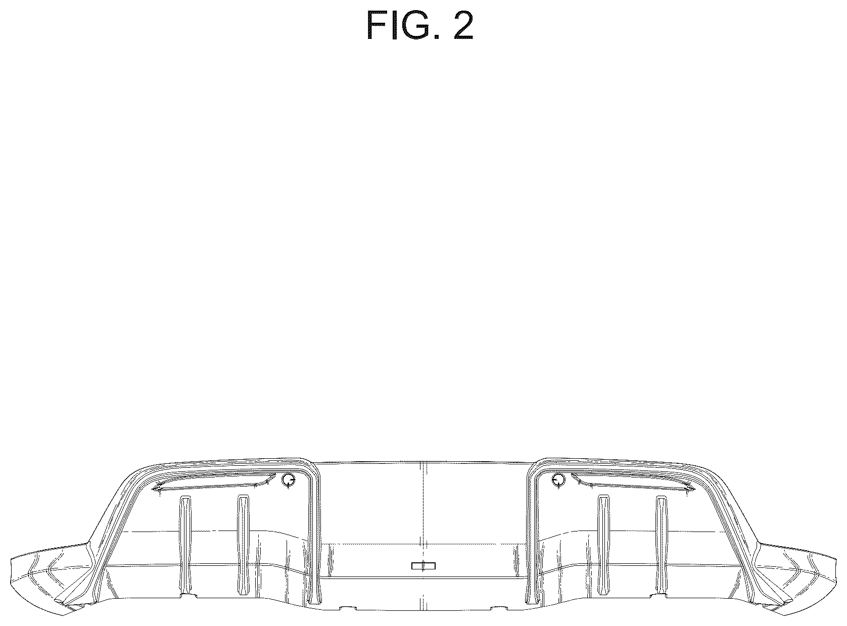 Patent USD1078569 Figure 2 – Rear diffuser for vehicle tuning