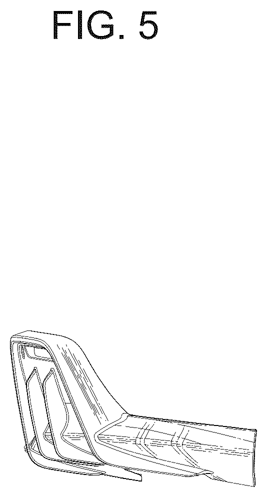 Patent USD1078569 Figure 5 – Rear diffuser for vehicle tuning