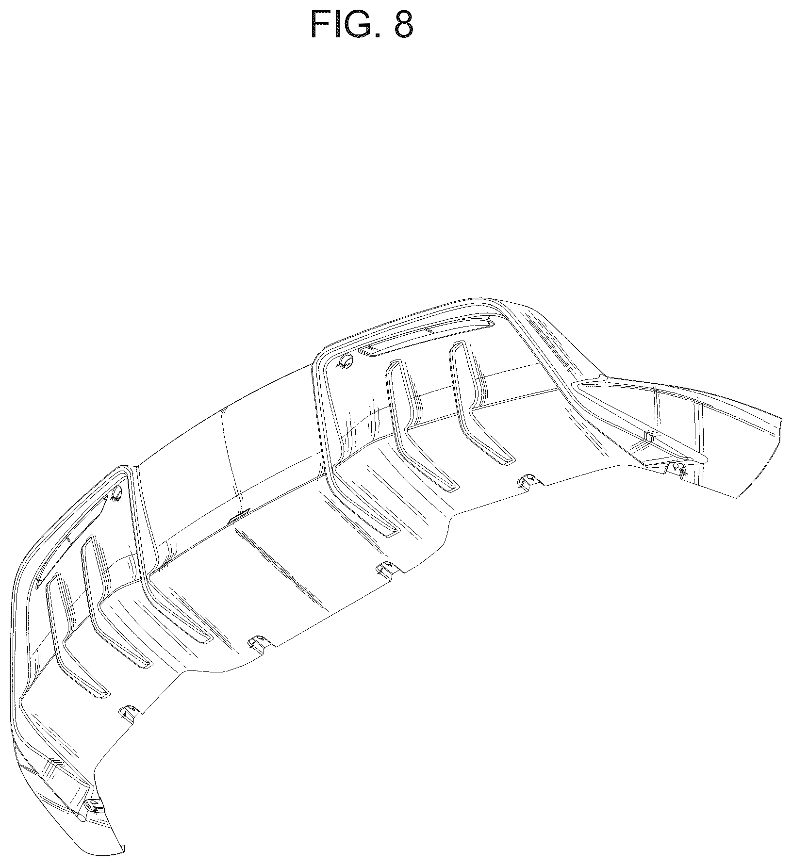 Patent USD1078569 Figure 8 – Rear diffuser for vehicle tuning