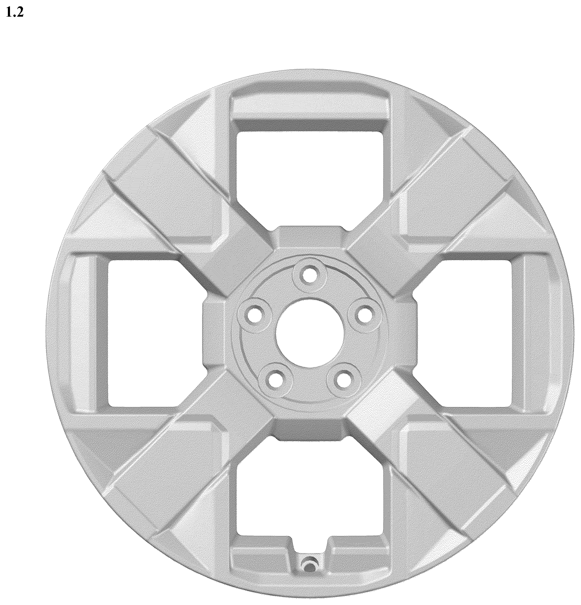 Patent USD1078577 Figure 2 – Wheel for automobile