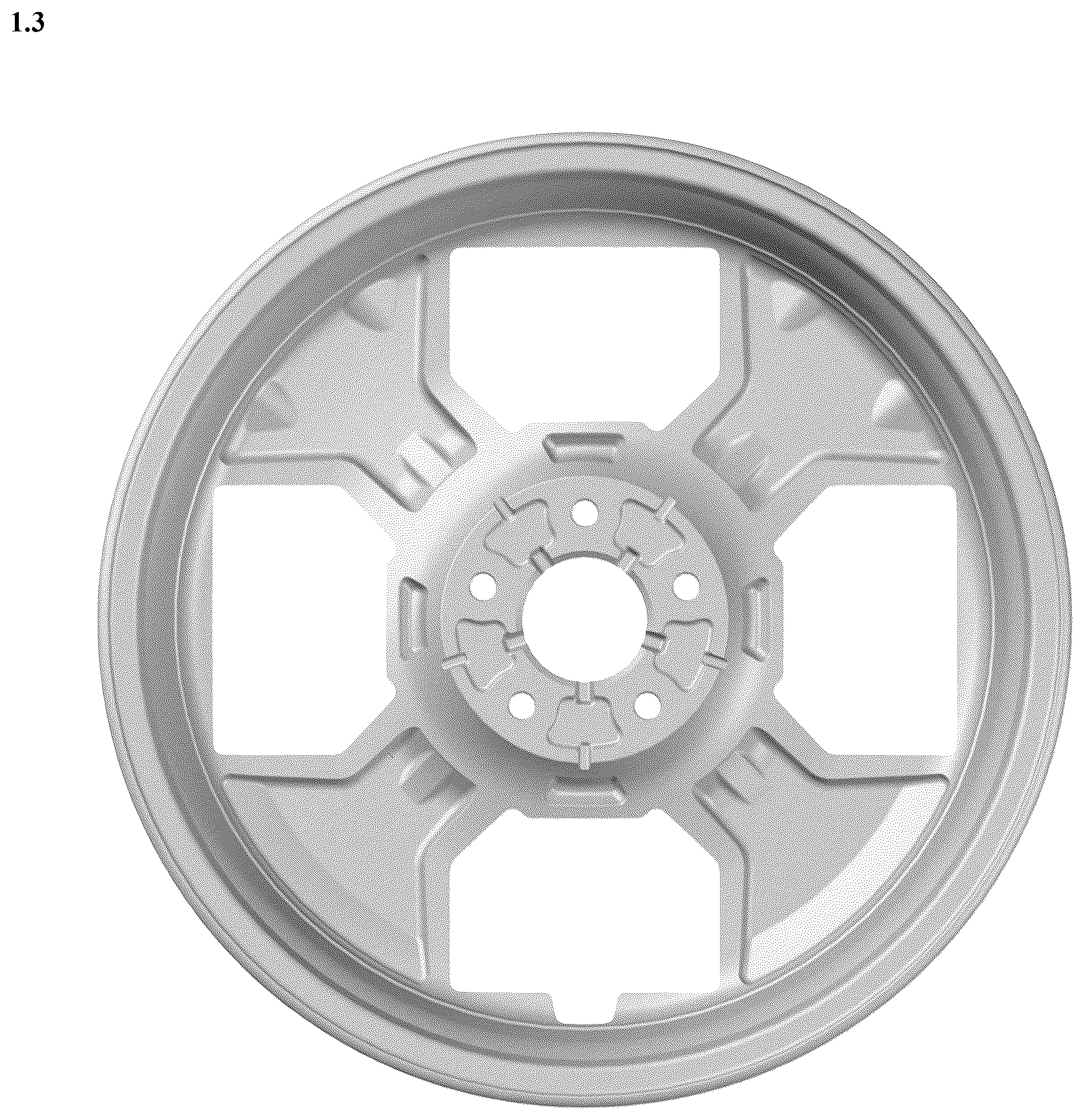 Patent USD1078577 Figure 3 – Wheel for automobile