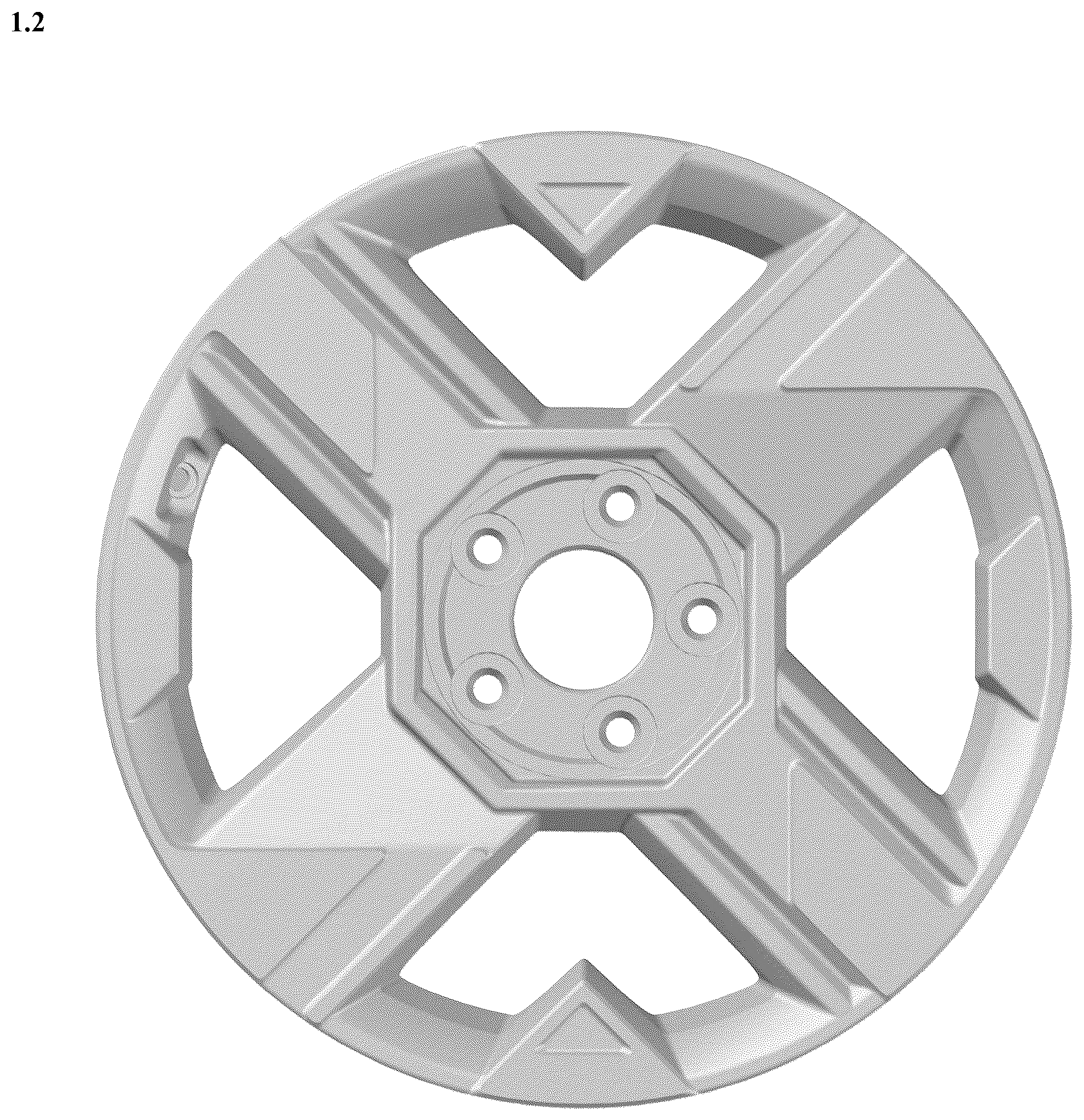 Patent USD1078578 Figure 2 – Wheel for automobile