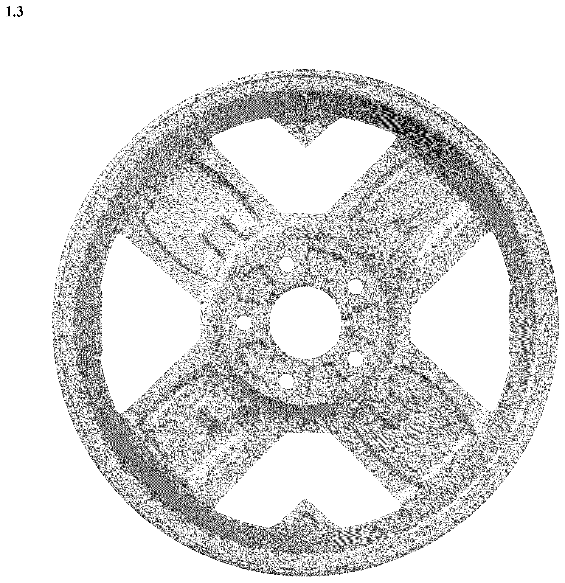 Patent USD1078578 Figure 3 – Wheel for automobile