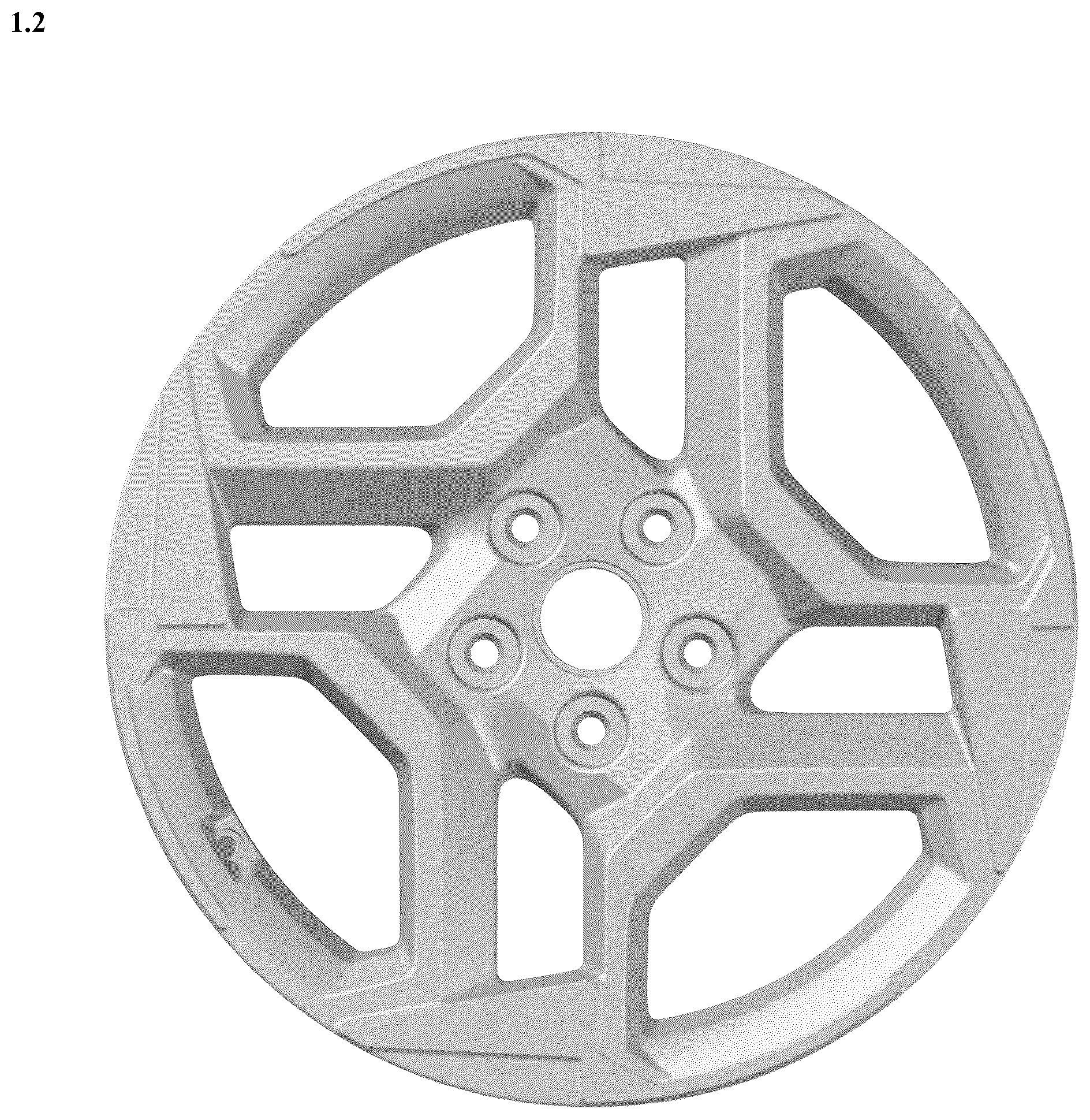 Patent USD1078579 Figure 2 – Wheel for automobile
