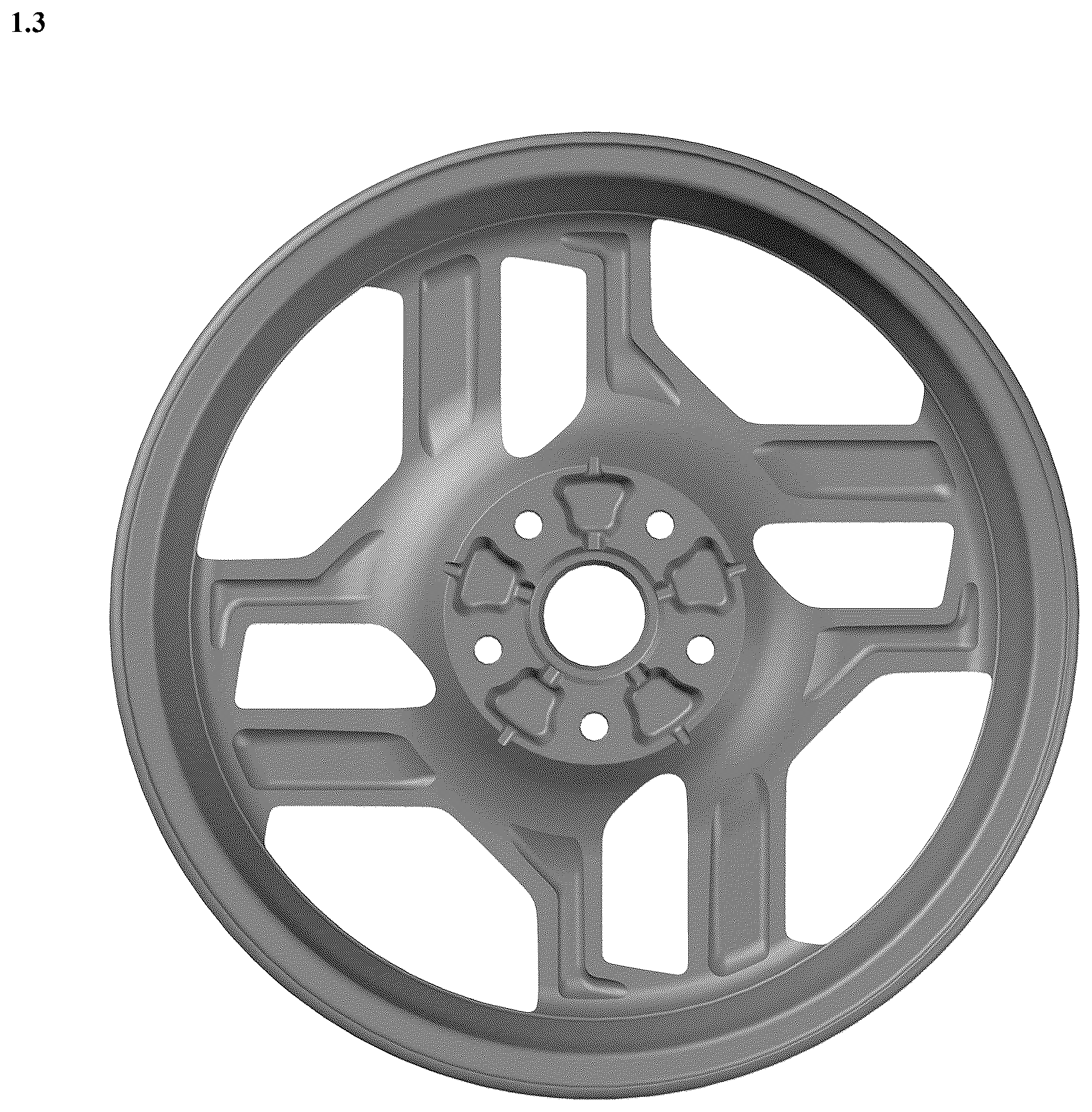 Patent USD1078579 Figure 3 – Wheel for automobile