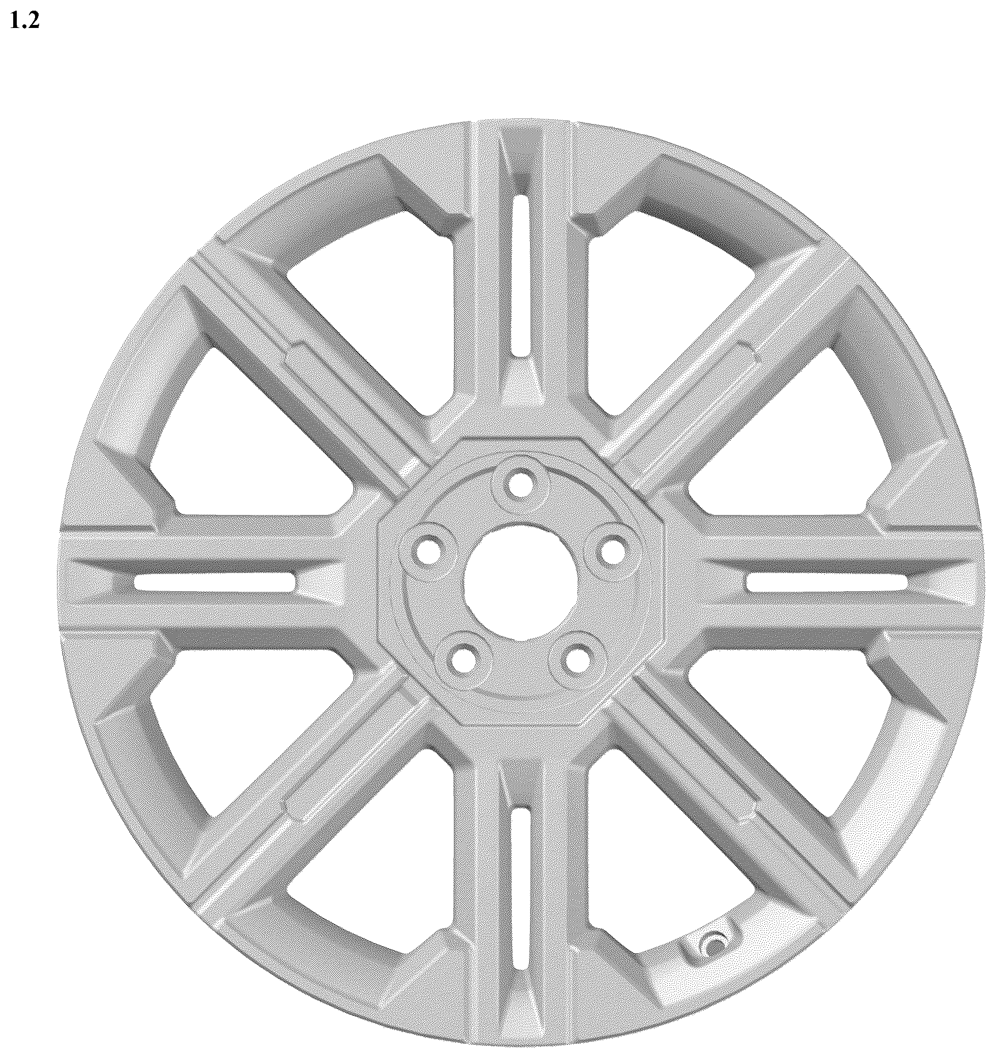 Patent USD1078580 Figure 2 – Wheel for automobile