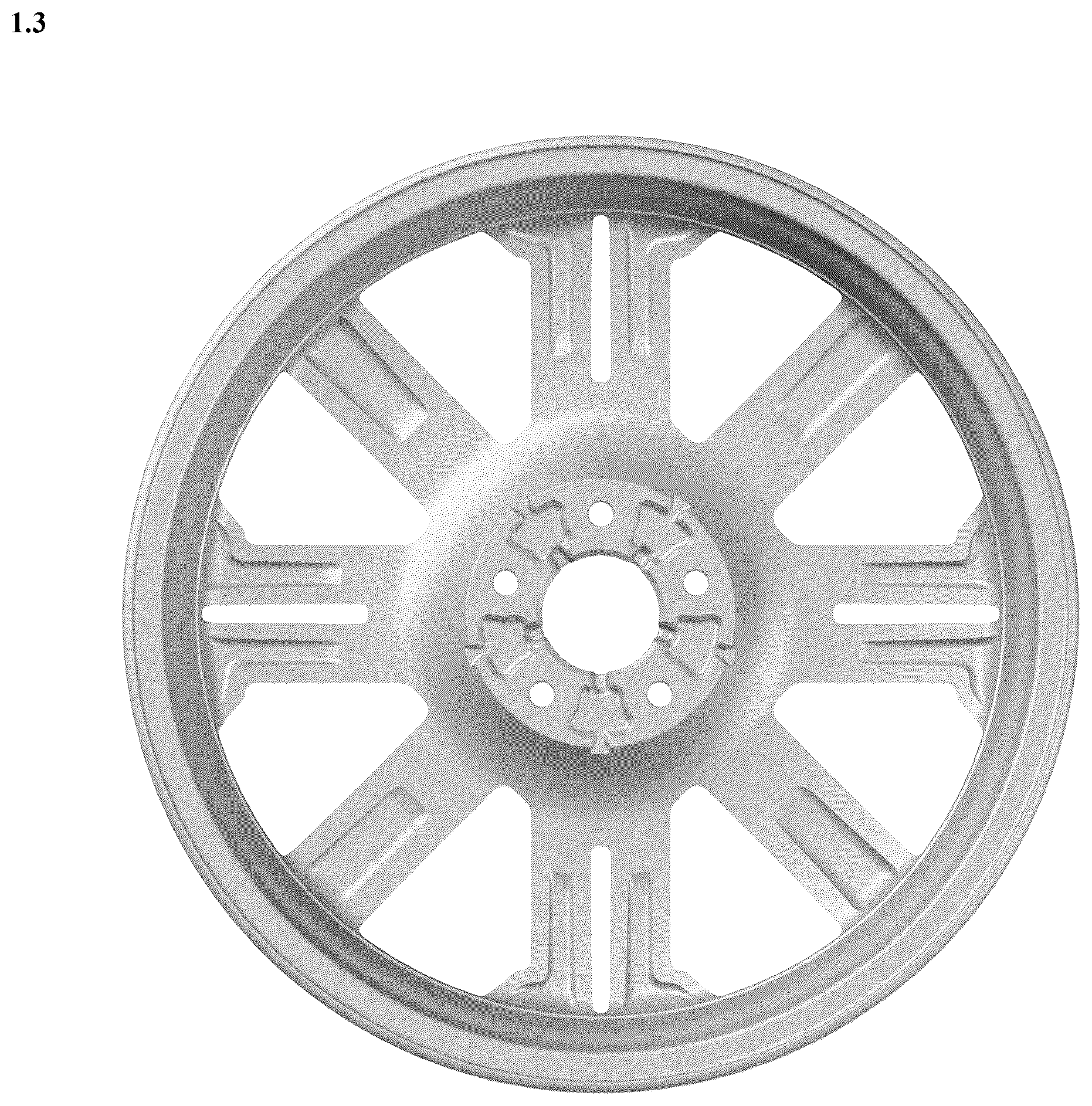 Patent USD1078580 Figure 3 – Wheel for automobile