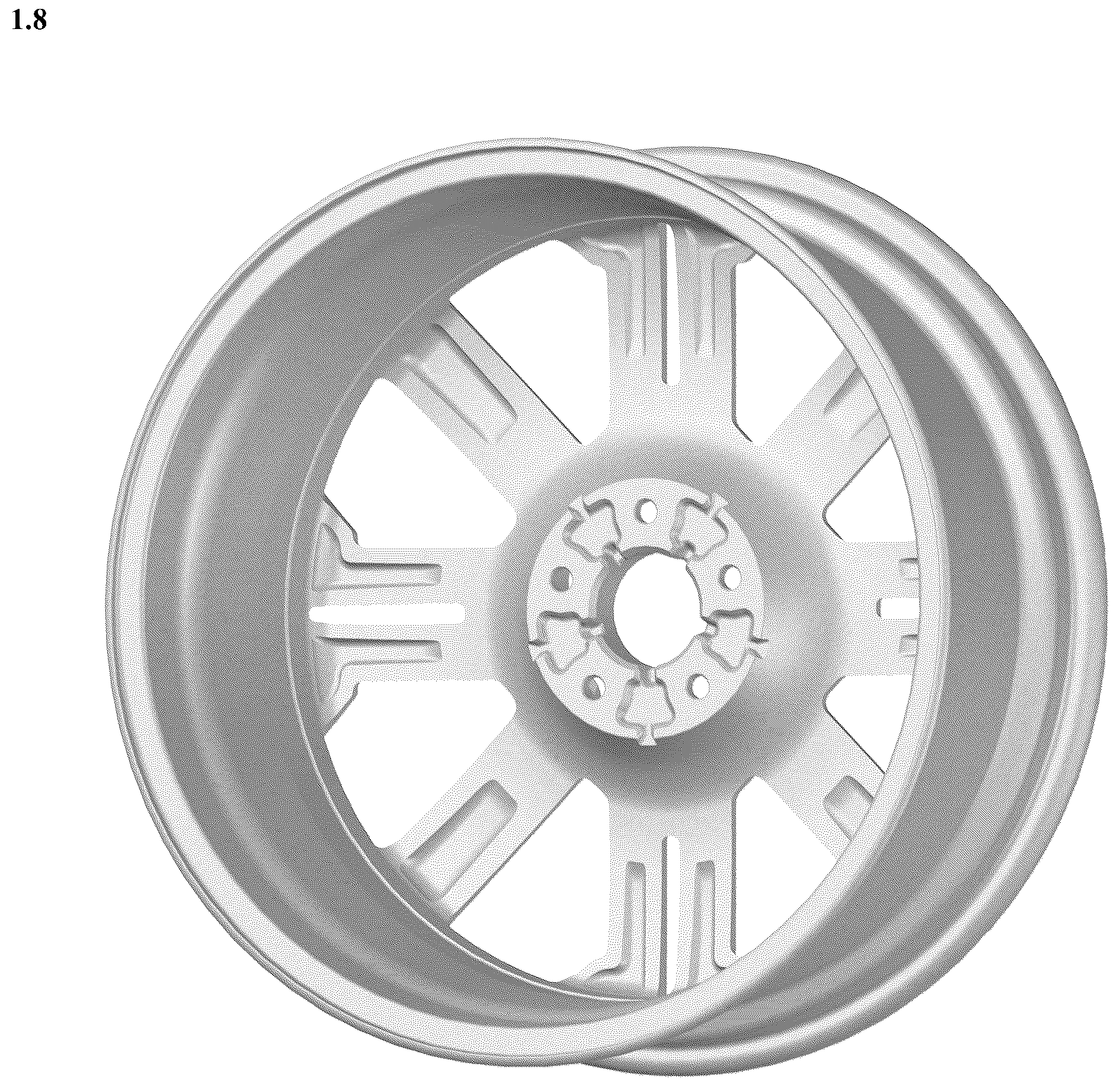 Patent USD1078580 Figure 8 – Wheel for automobile