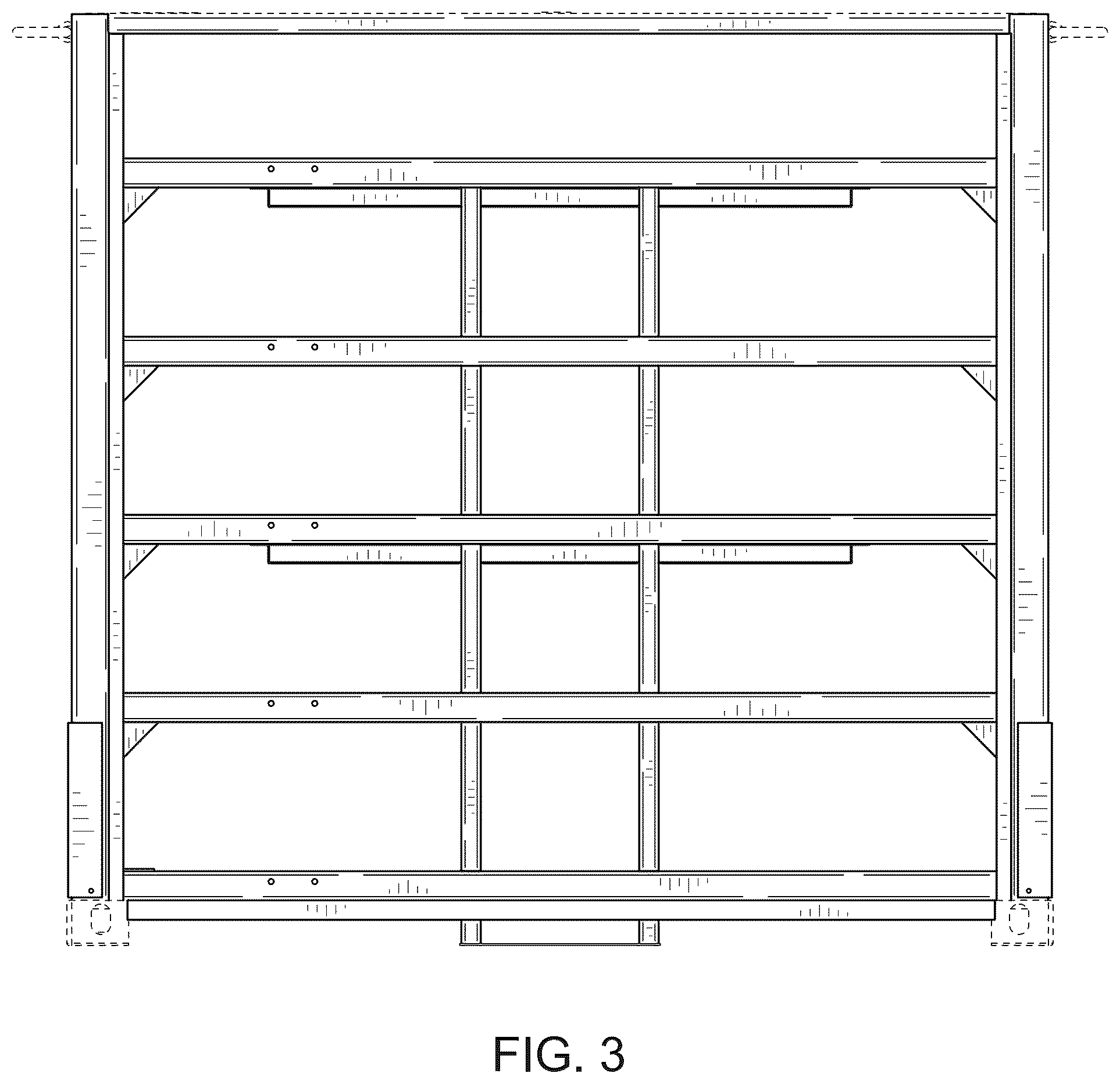 Patent USD1078588 Figure 3 – Frame for gas cylinders