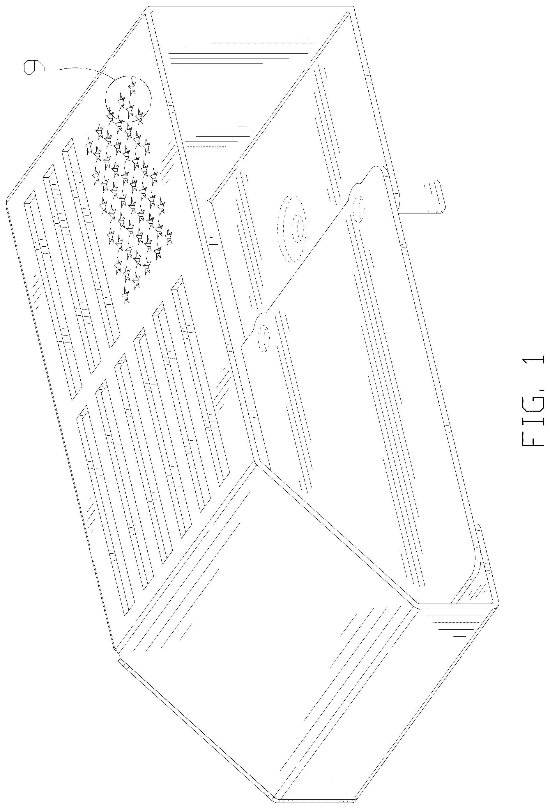 Patent USD1078591 Figure 1 – Storage box for vehicle