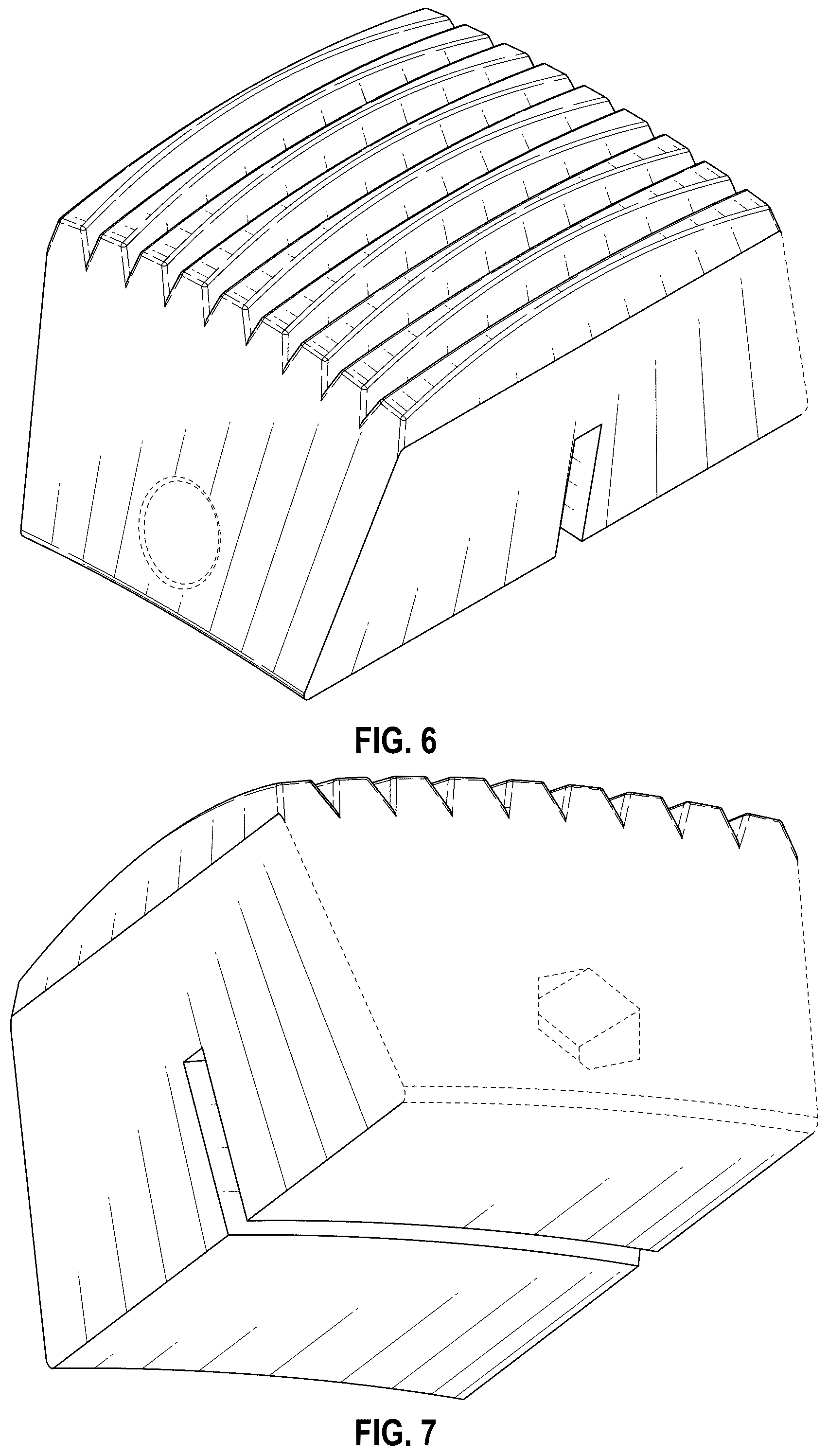 Patent USD1078594 Figure 6 – Wheel segment of a segmented wheel