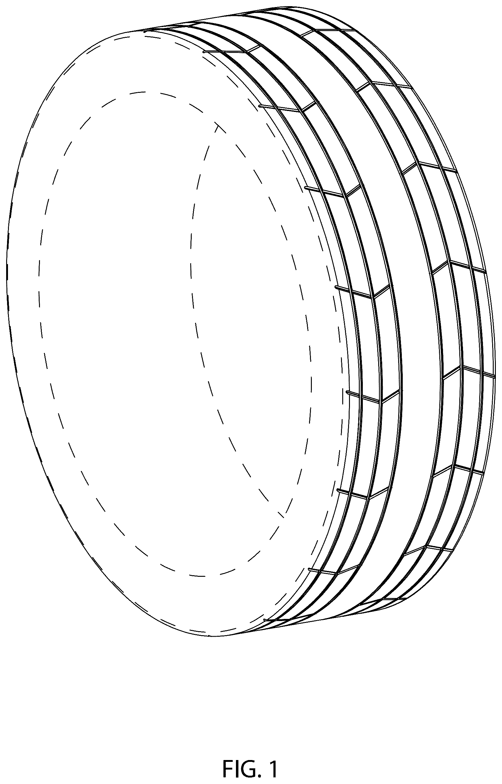 Patent USD1078596 Figure 1 – Tire