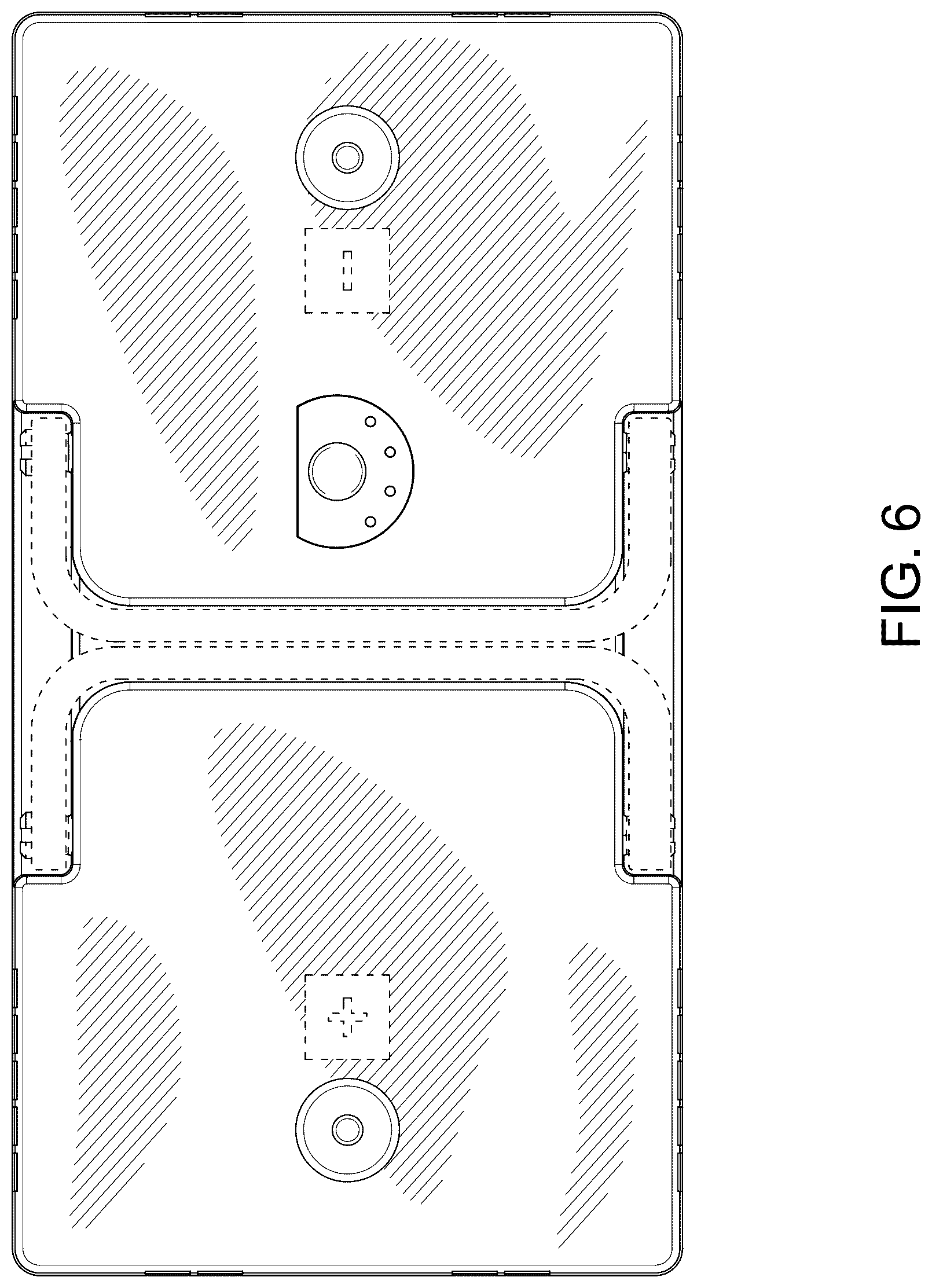 Patent USD1078602 Figure 6 – Cover for a battery